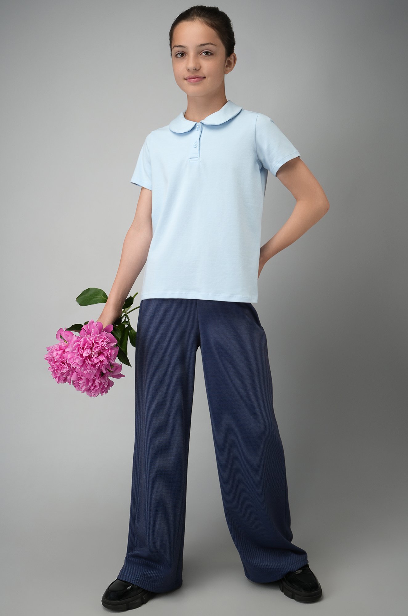 Блузка-поло с коротким рукавом для девочки Happyfox