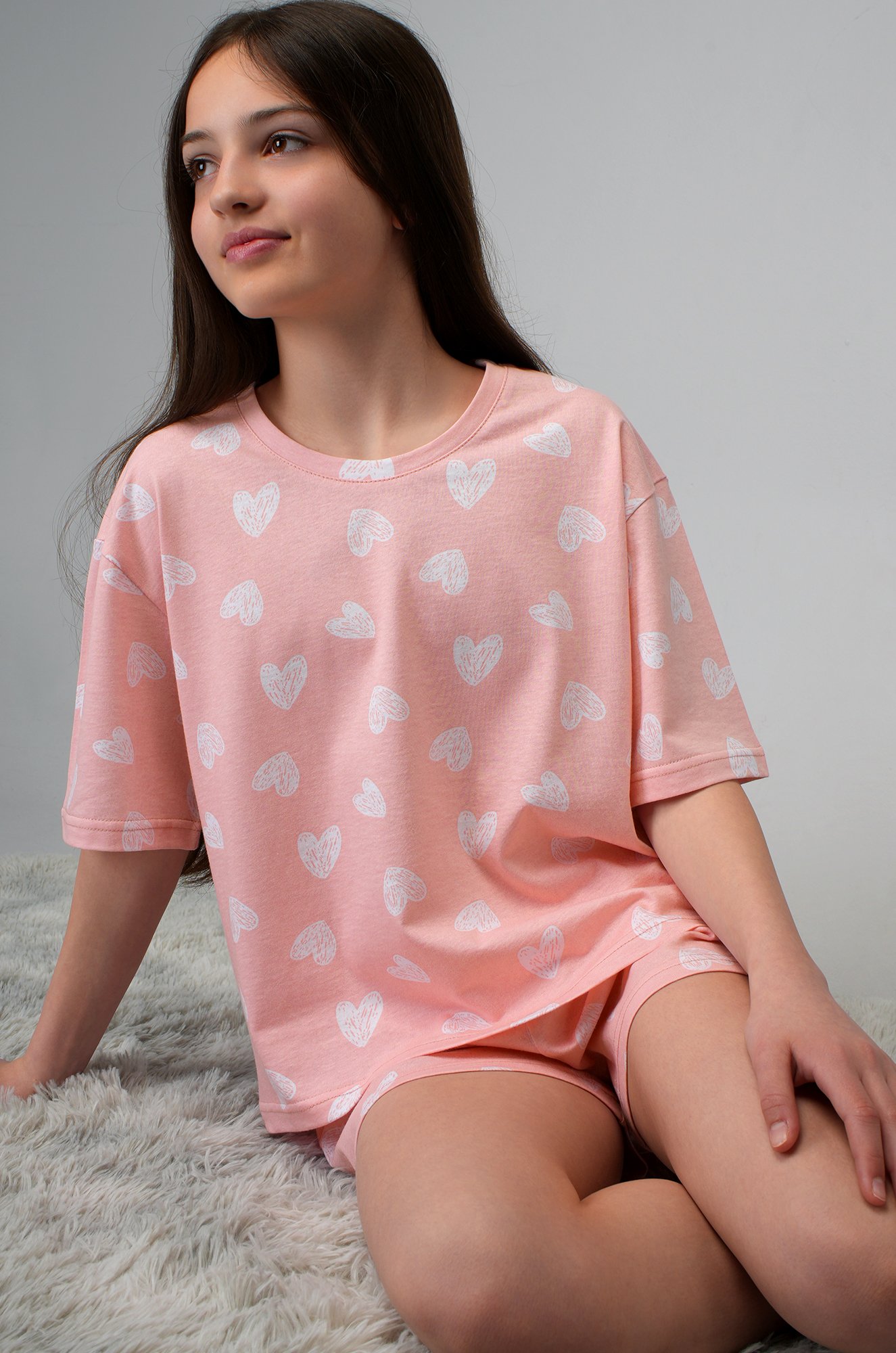 Пижама для девочки с шортами Happyfox