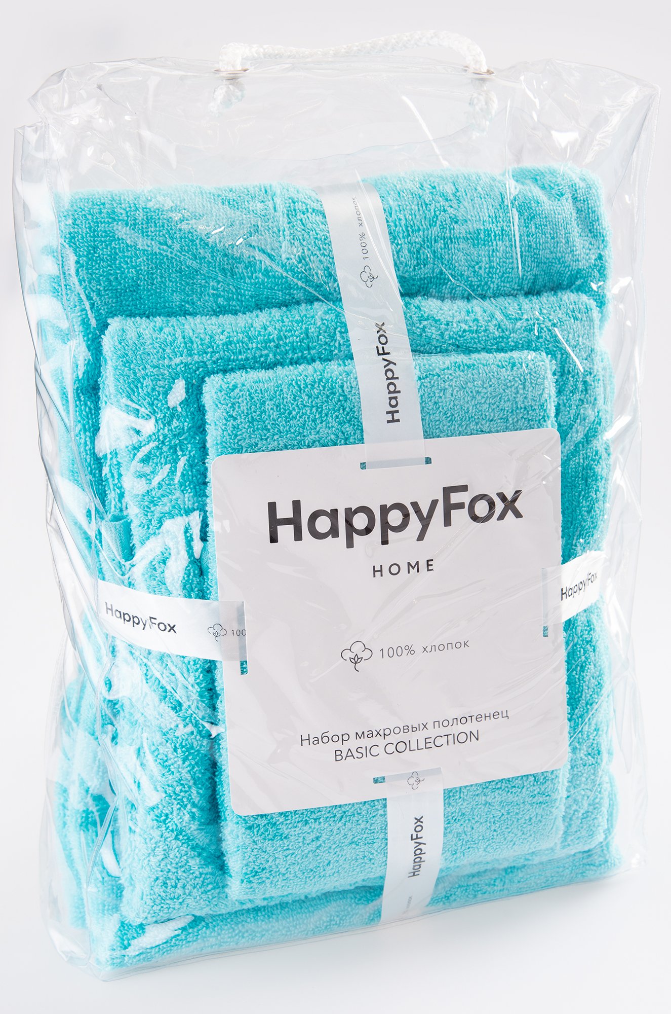 Подарочный комплект махровых полотенец в сумке 3 шт. Happy Fox Home