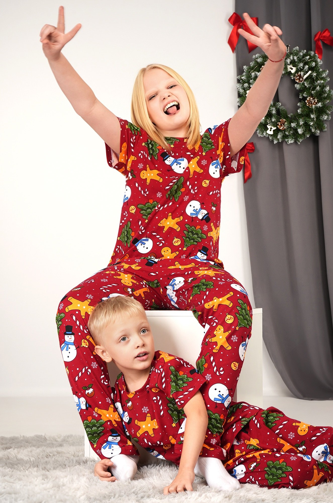 Детская новогодняя пижама Happyfox
