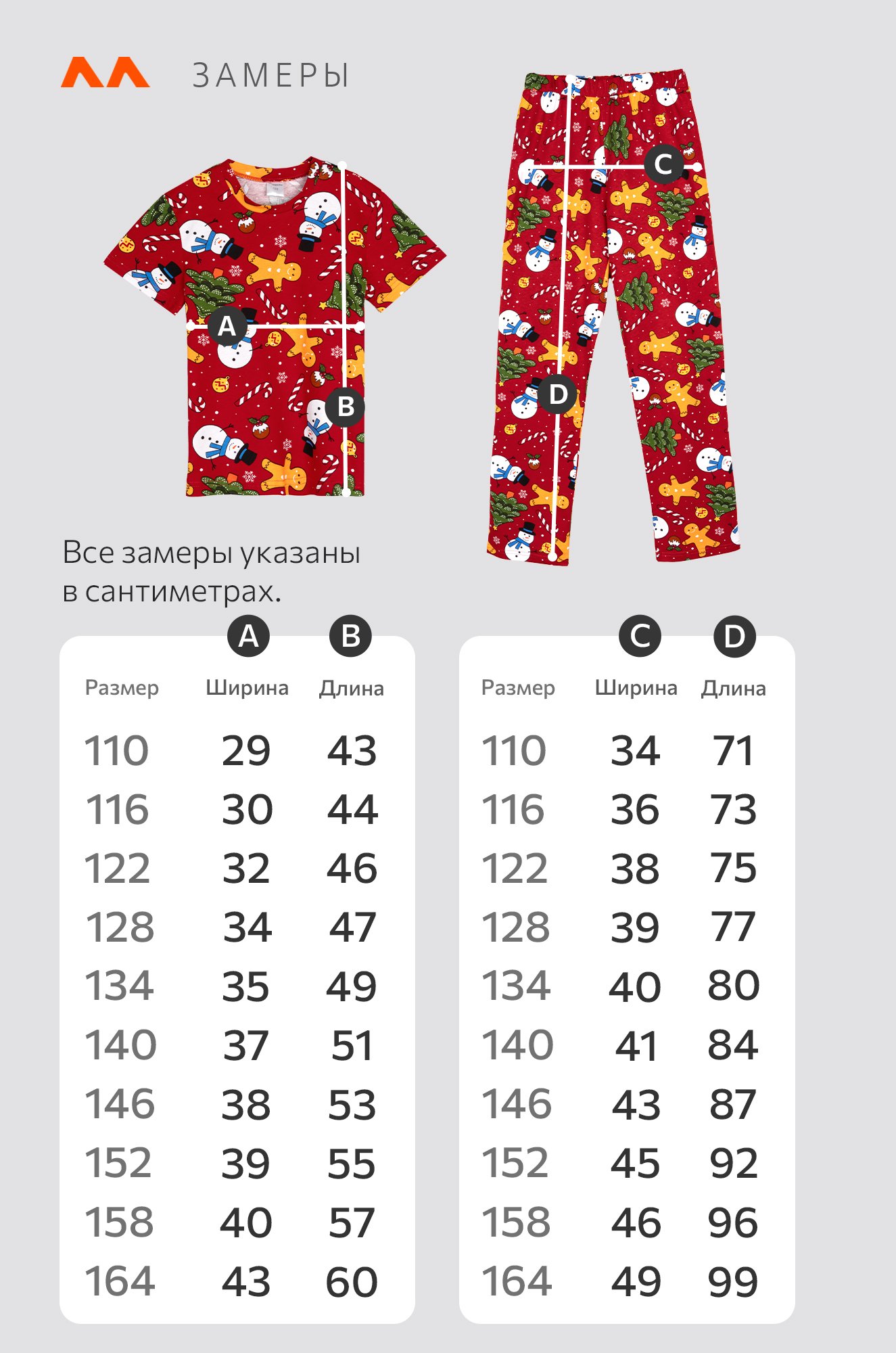 Детская новогодняя пижама Happyfox