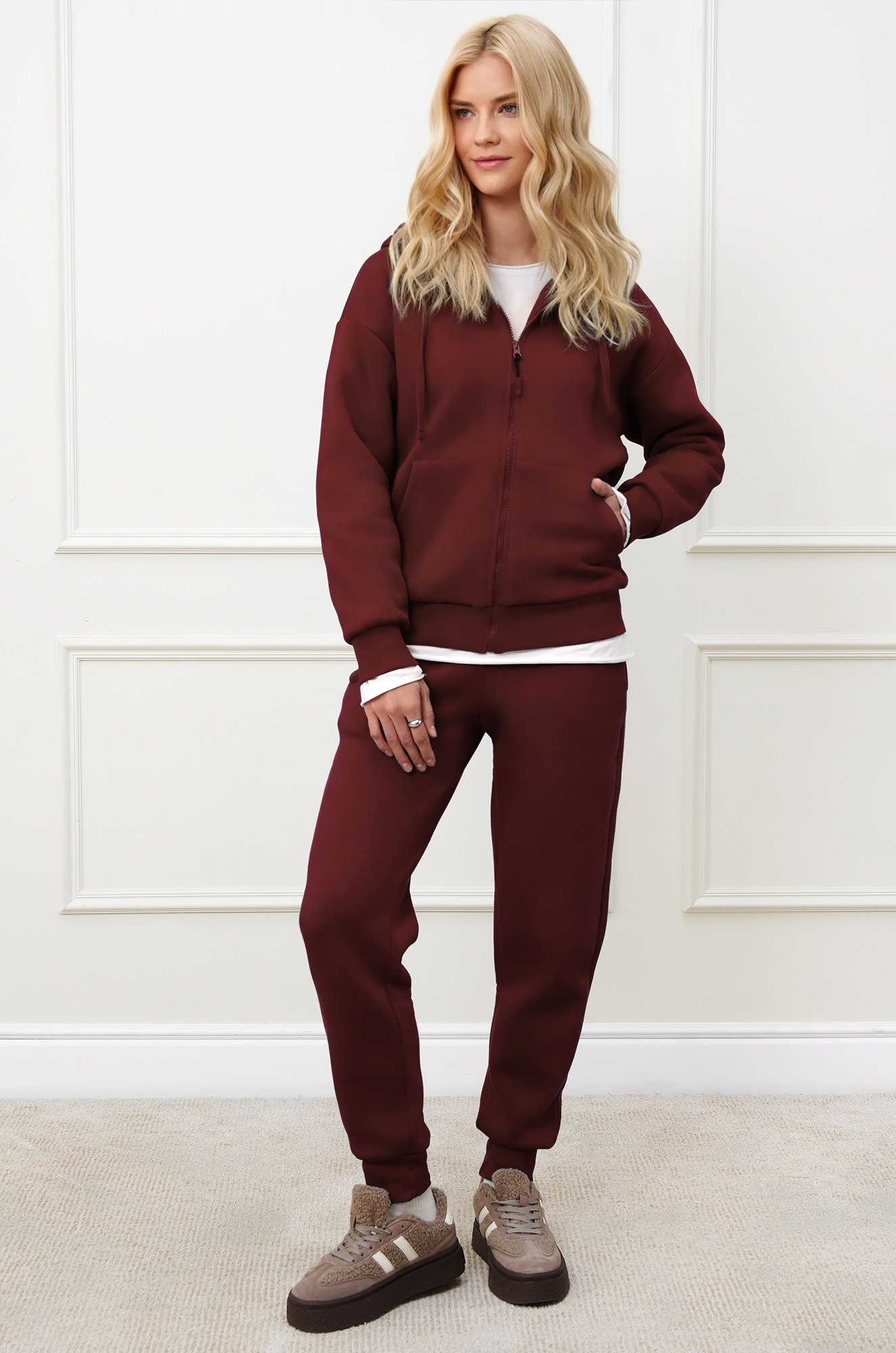 Женский костюм из футера с начесом Happyfox