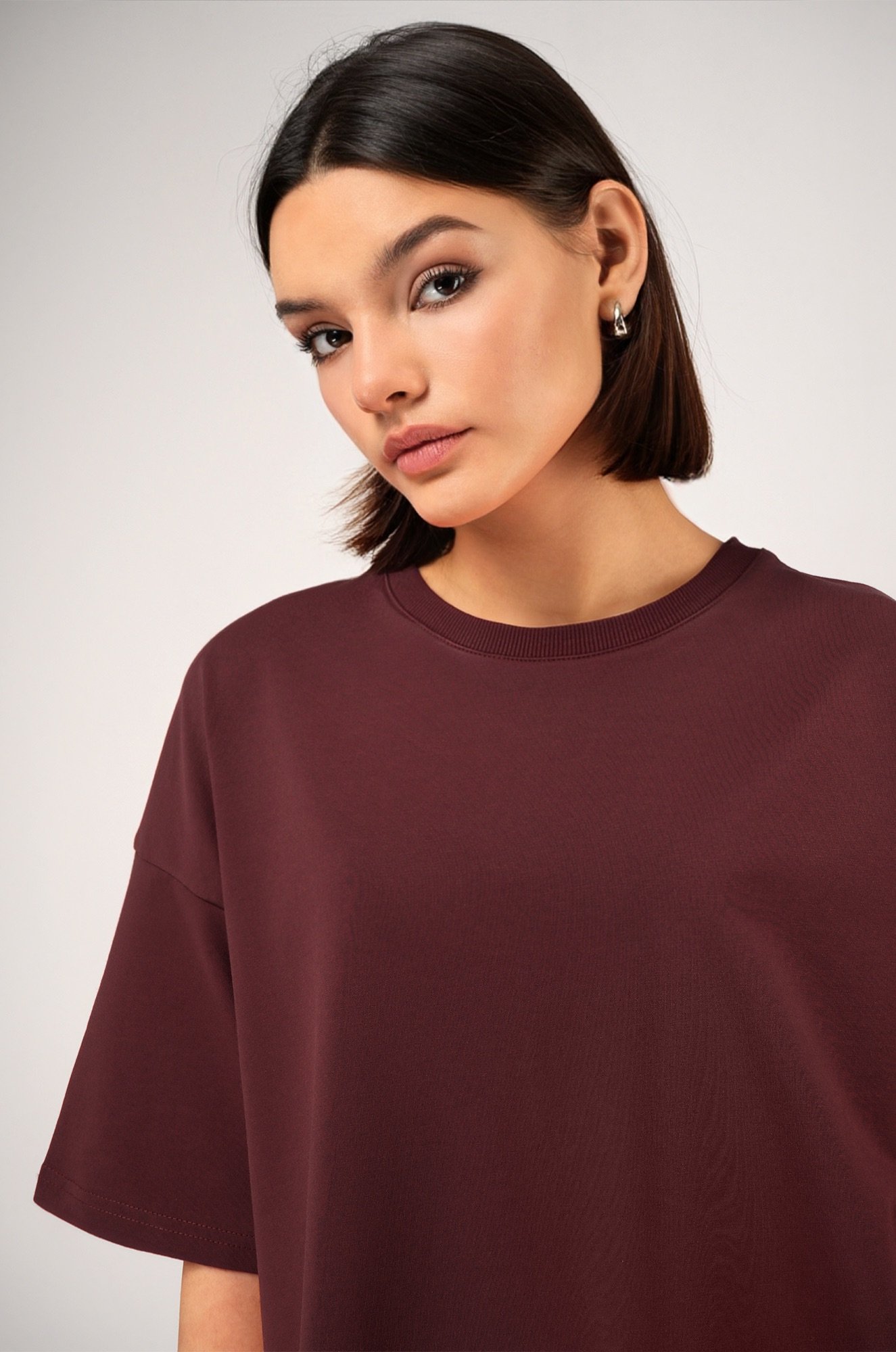 Женский костюм оверсайз из футера двухнитки Happyfox