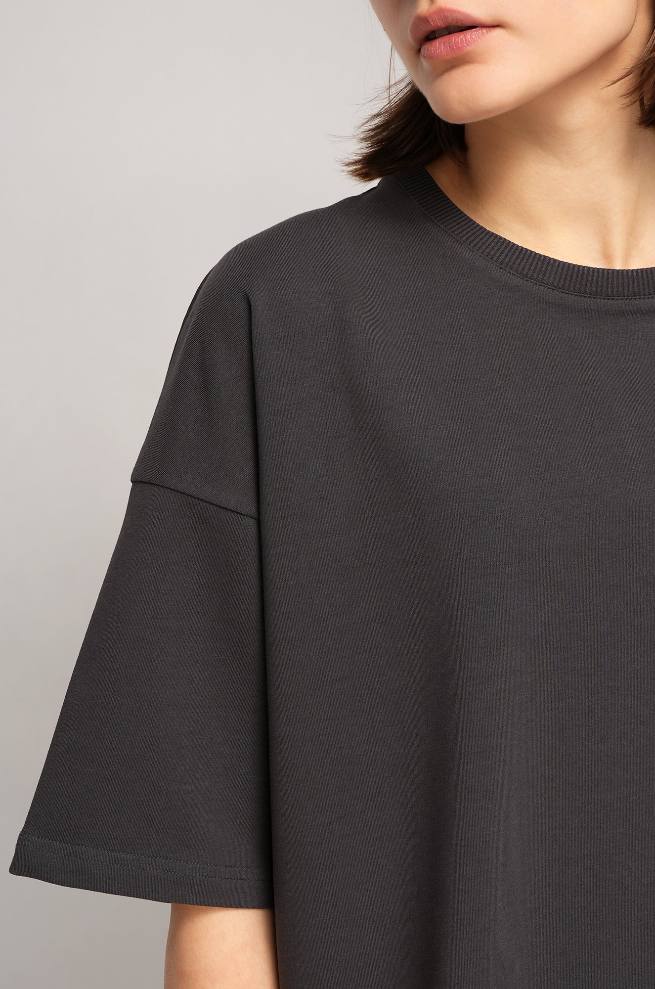 Женский костюм оверсайз из футера двухнитки Happyfox