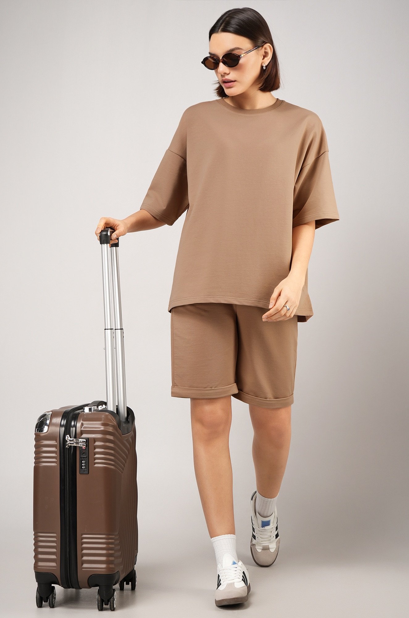 Женский костюм оверсайз из футера двухнитки Happyfox