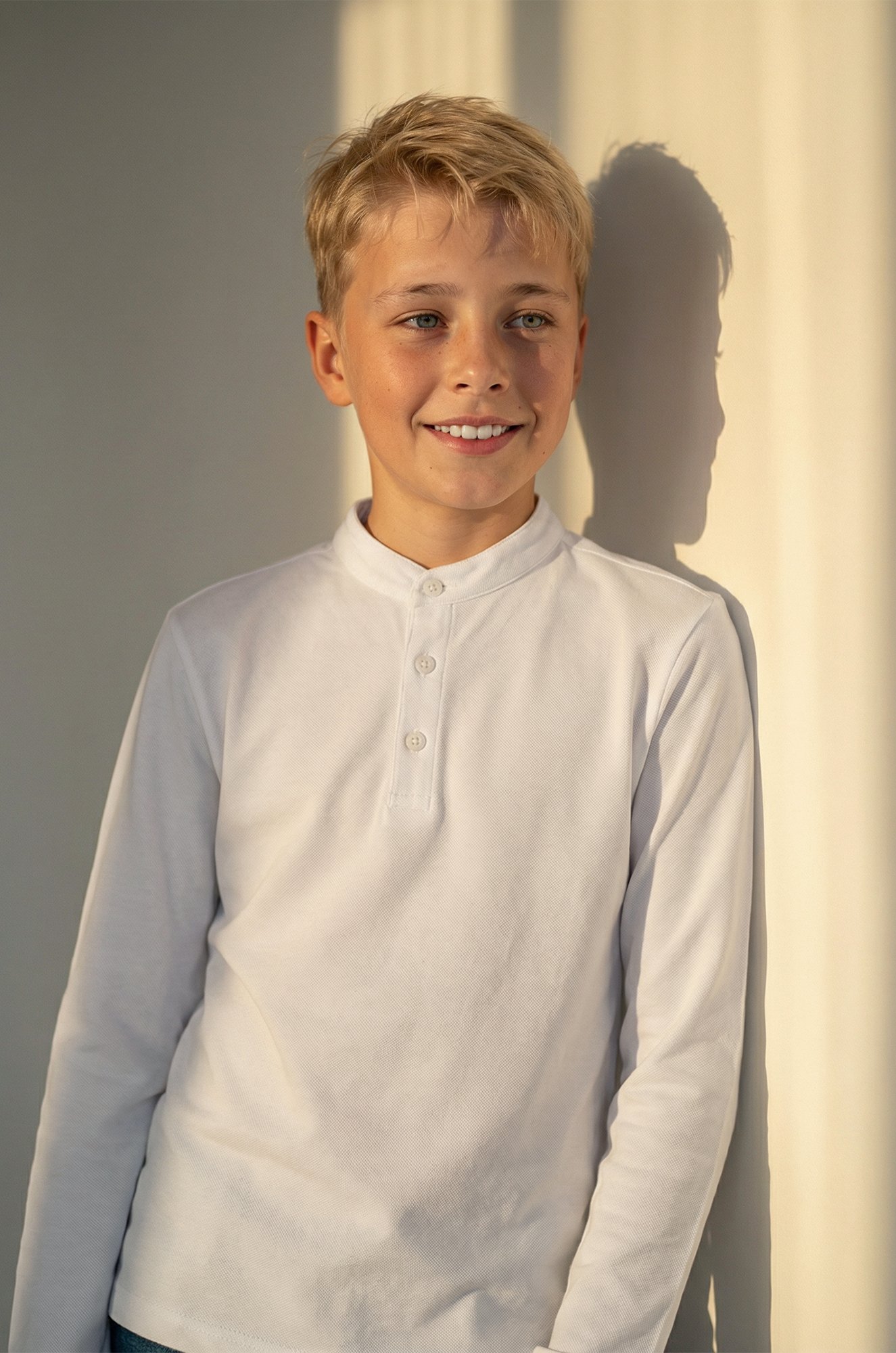 Рубашка-поло с длинным рукавом для мальчика Happyfox