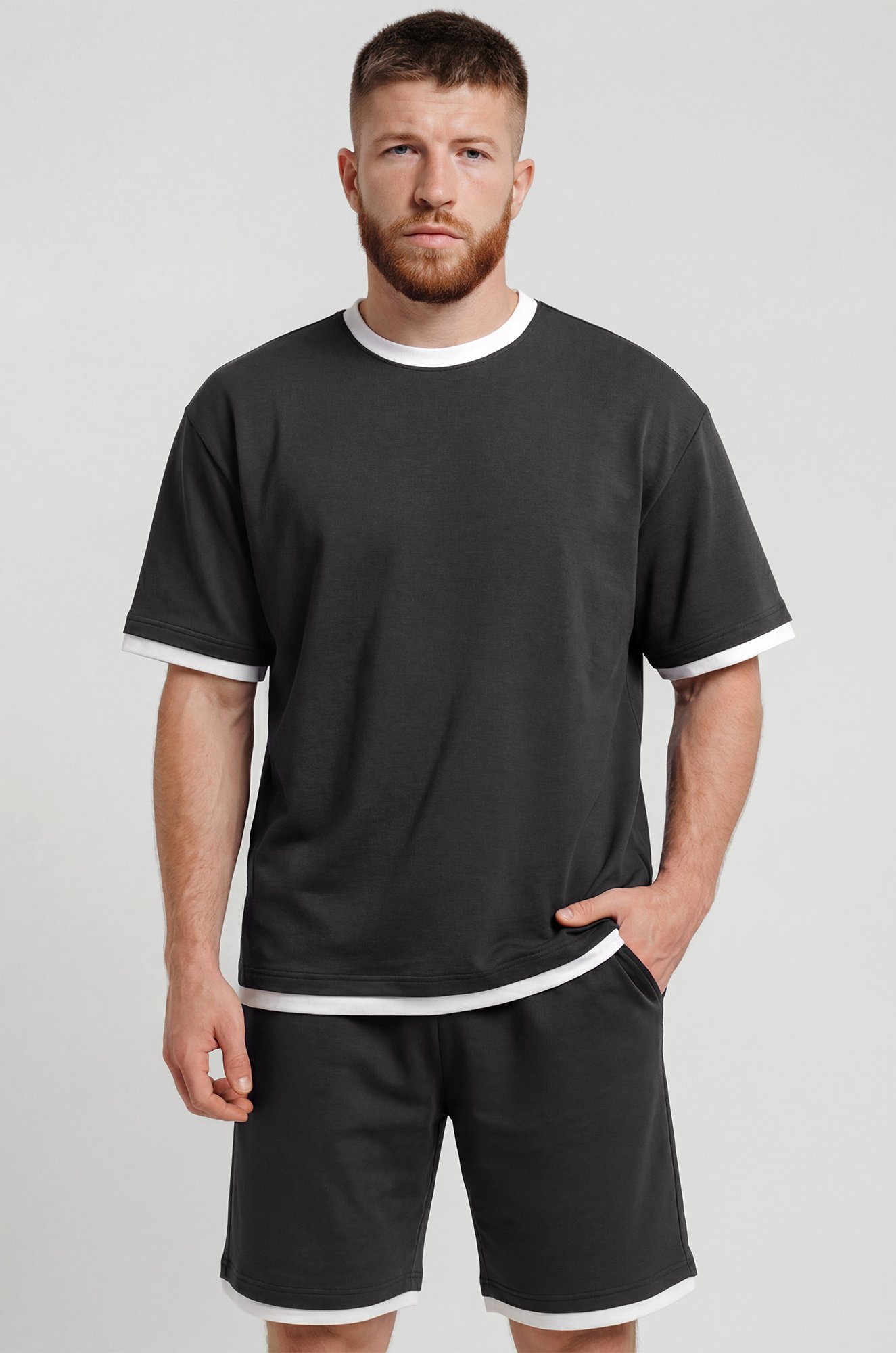 Мужской костюм из футера двухнитки Happyfox