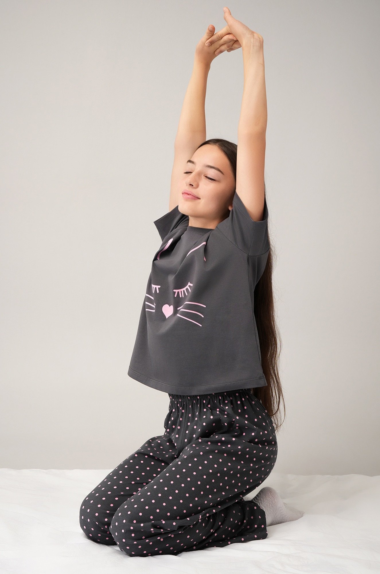 Хлопковая пижама для девочки Happyfox