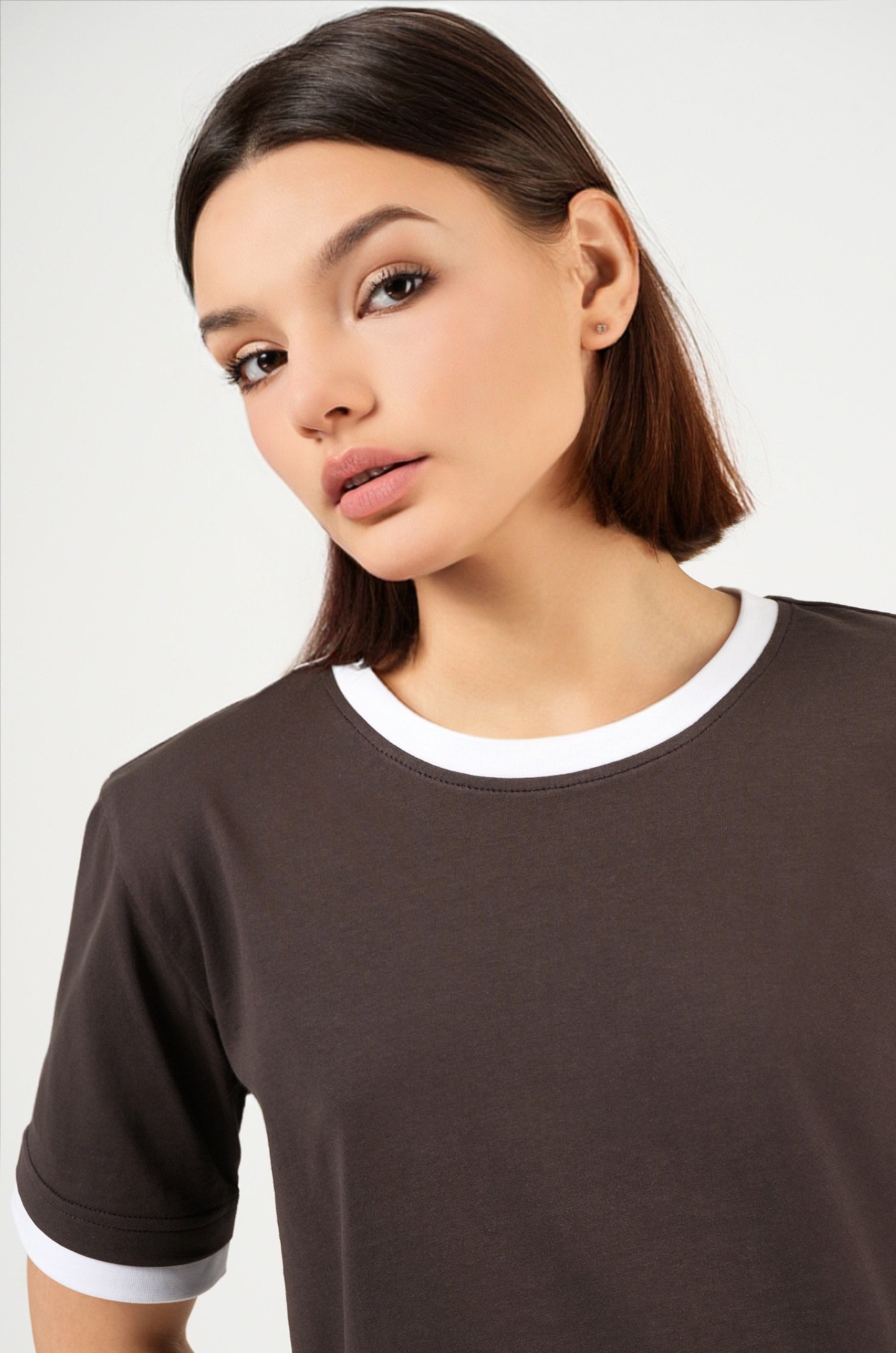 Женская базовая футболка из хлопка с кантом 3 шт. Happyfox