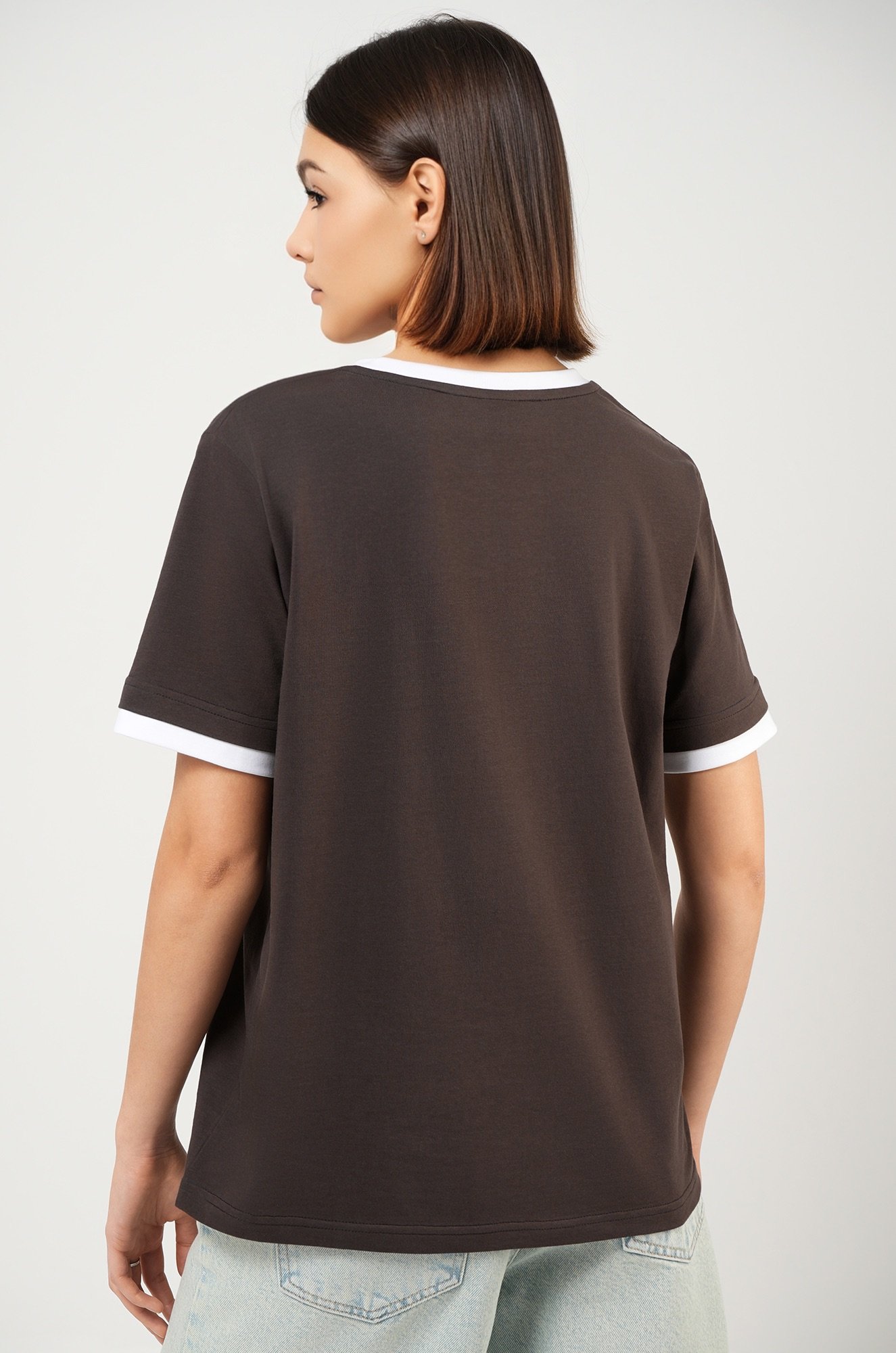 Женская базовая футболка из хлопка с кантом 3 шт. Happyfox