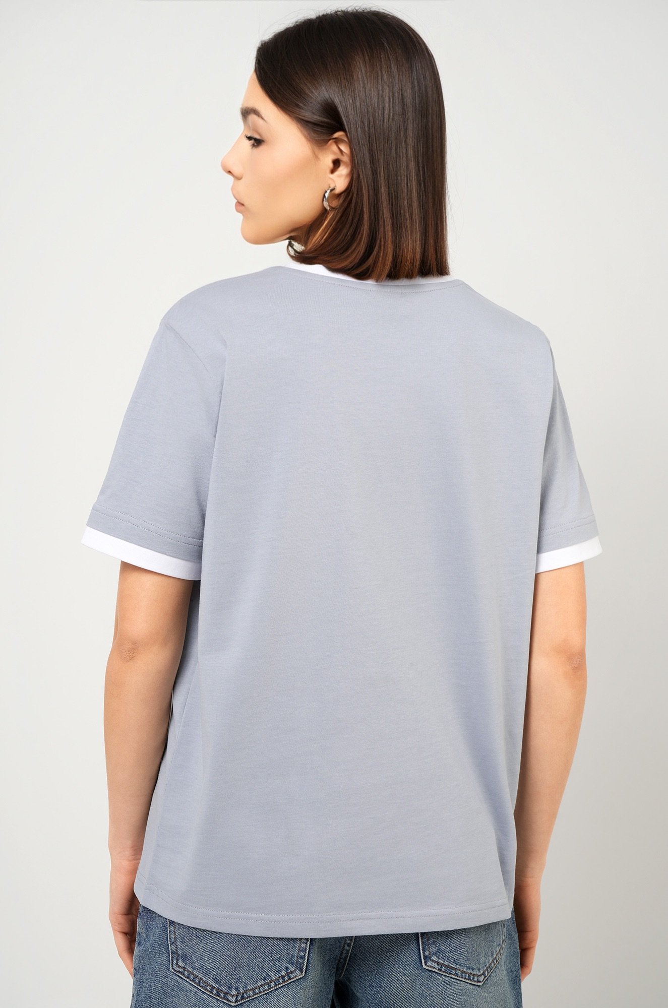 Женская базовая футболка из хлопка с кантом 3 шт. Happyfox