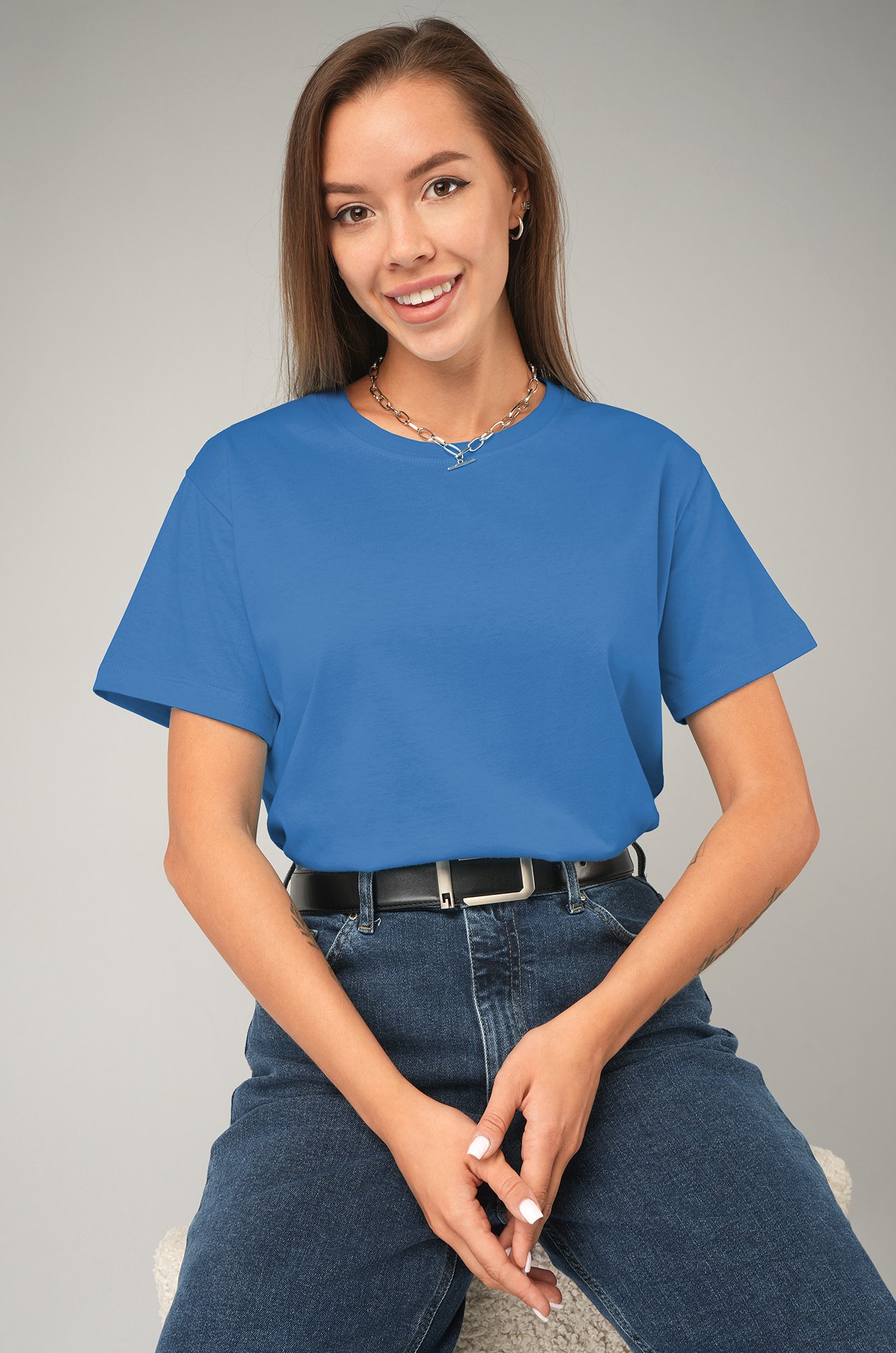 Женская базовая хлопковая футболка Happyfox