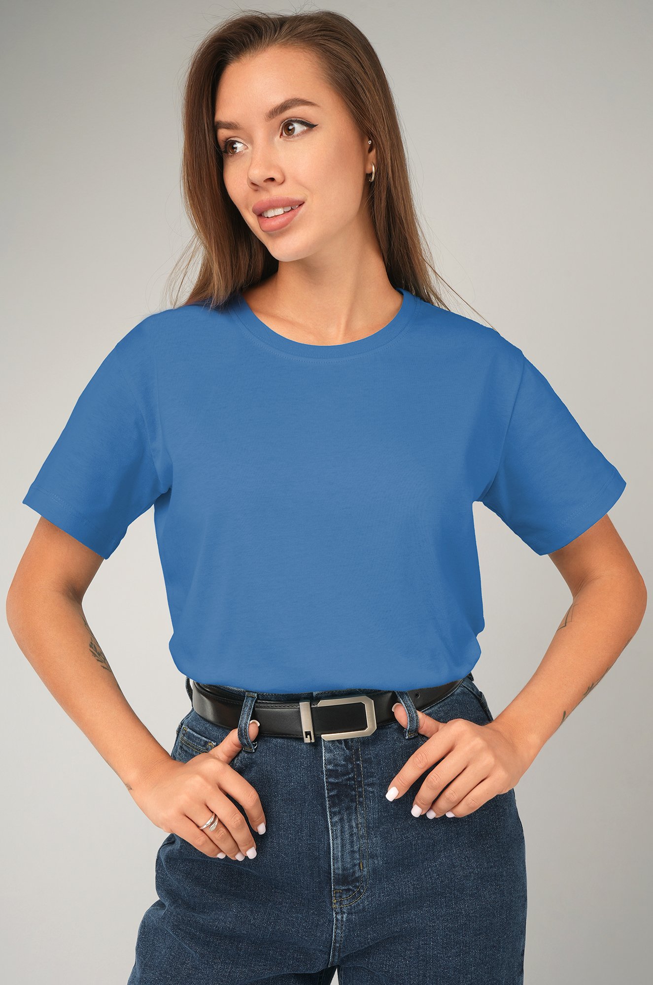 Женская базовая хлопковая футболка Happyfox