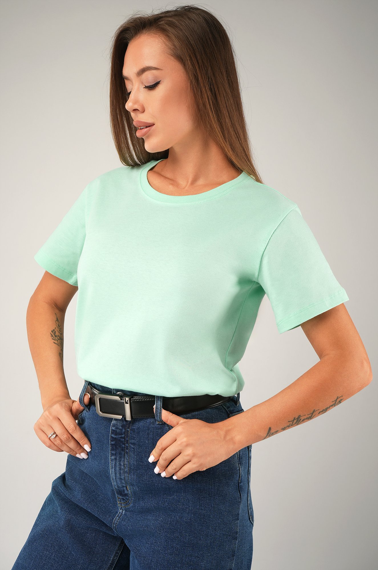 Женская базовая хлопковая футболка Happyfox