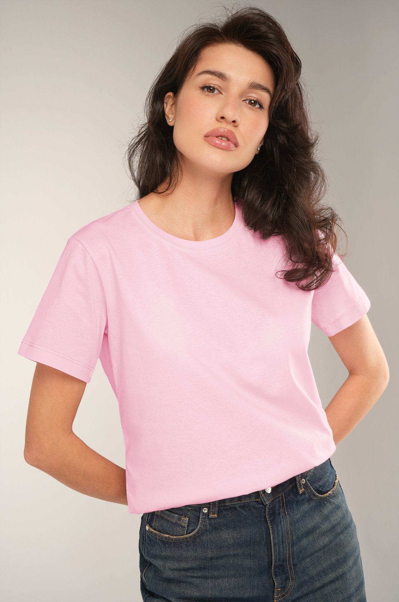 Женская базовая хлопковая футболка Happyfox