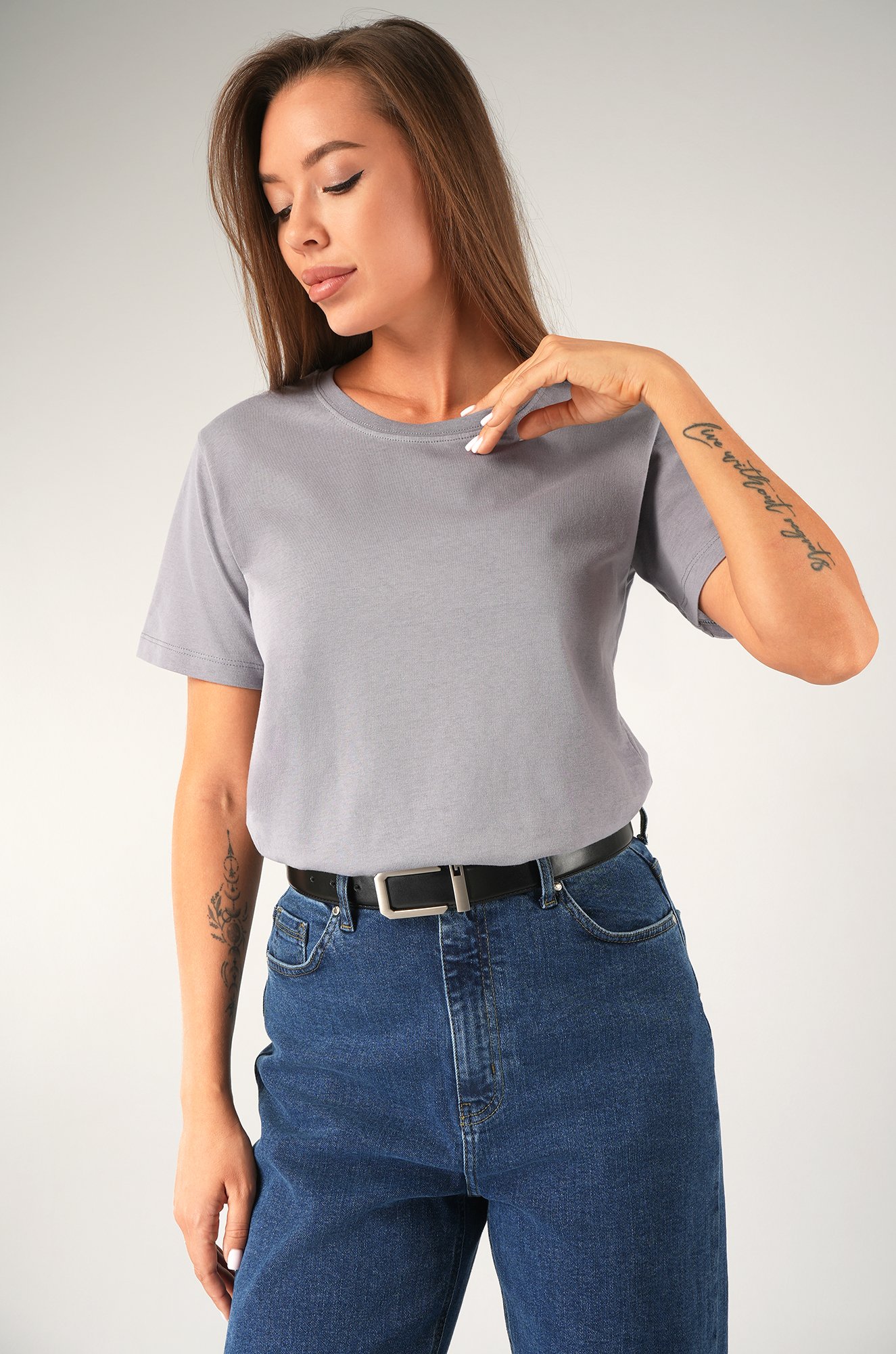 Женская базовая хлопковая футболка Happyfox