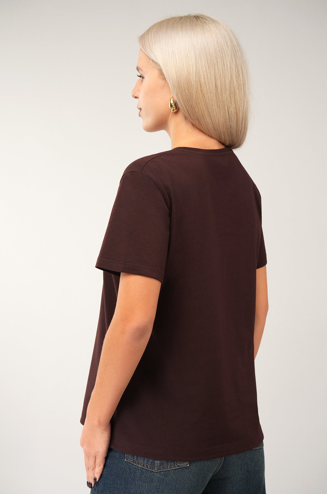 Женская базовая хлопковая футболка Happyfox