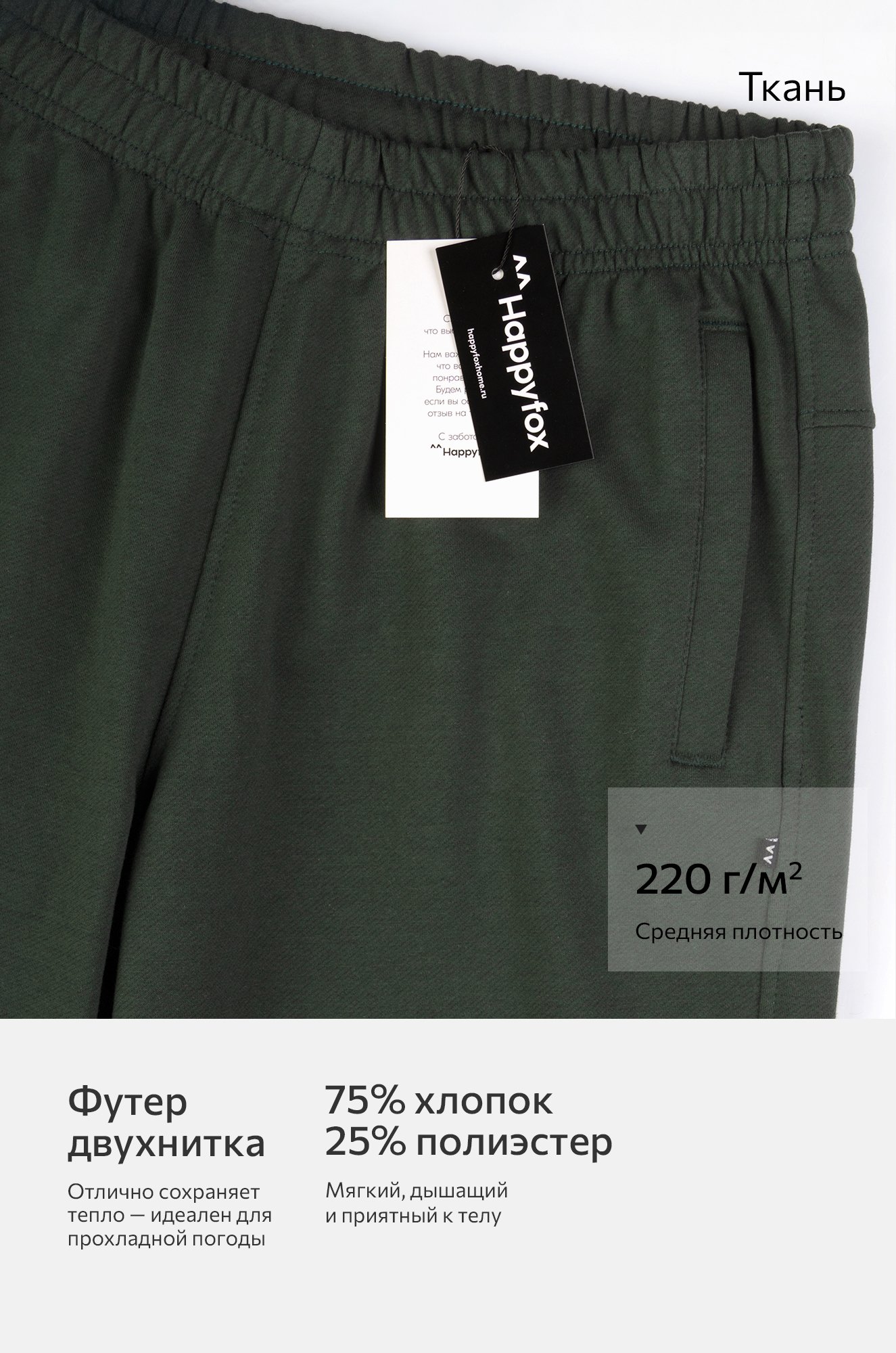 Мужские брюки из футера двухнитки Happyfox