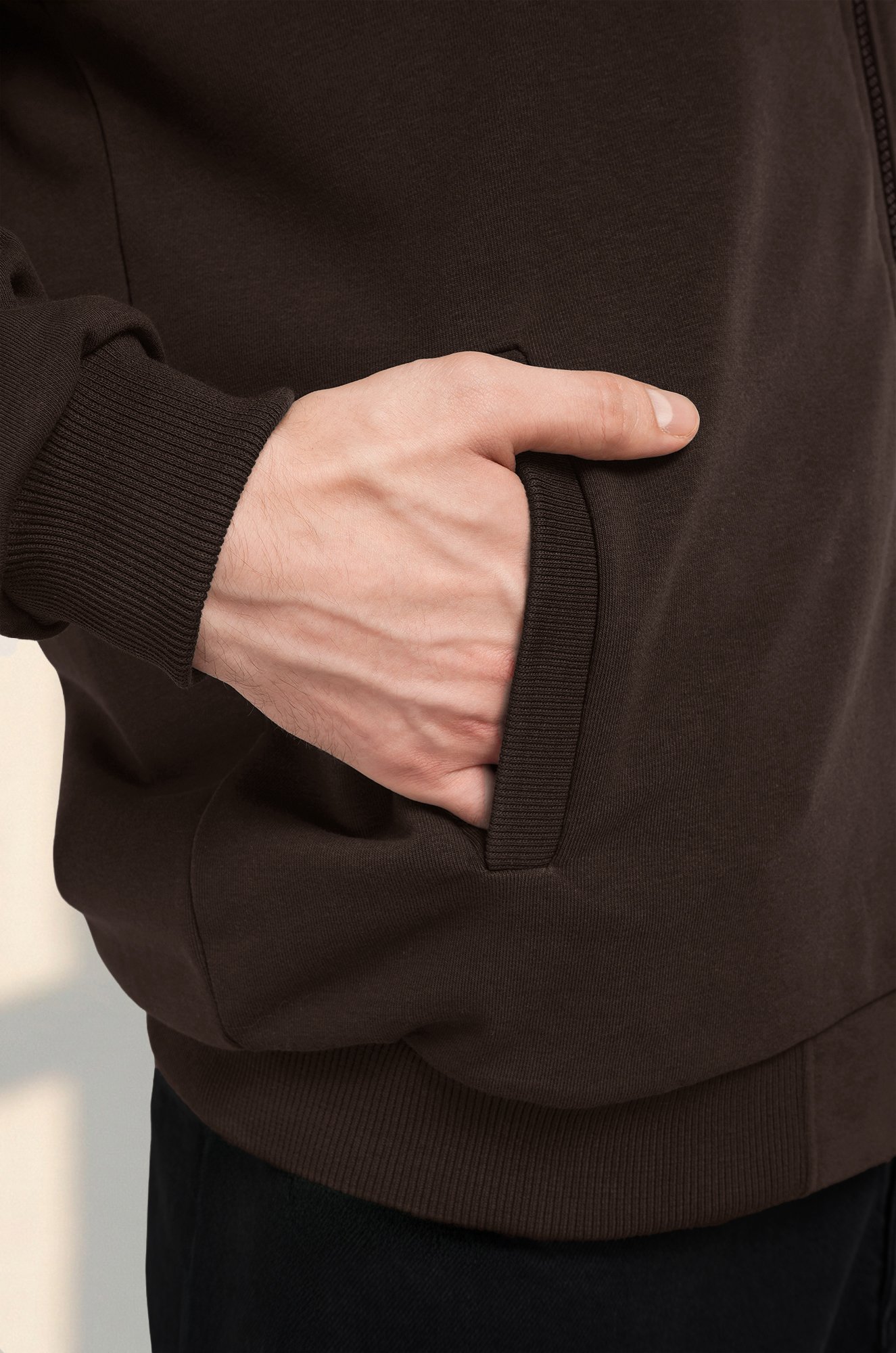 Мужская толстовка на молнии из футера трехнитки Happyfox