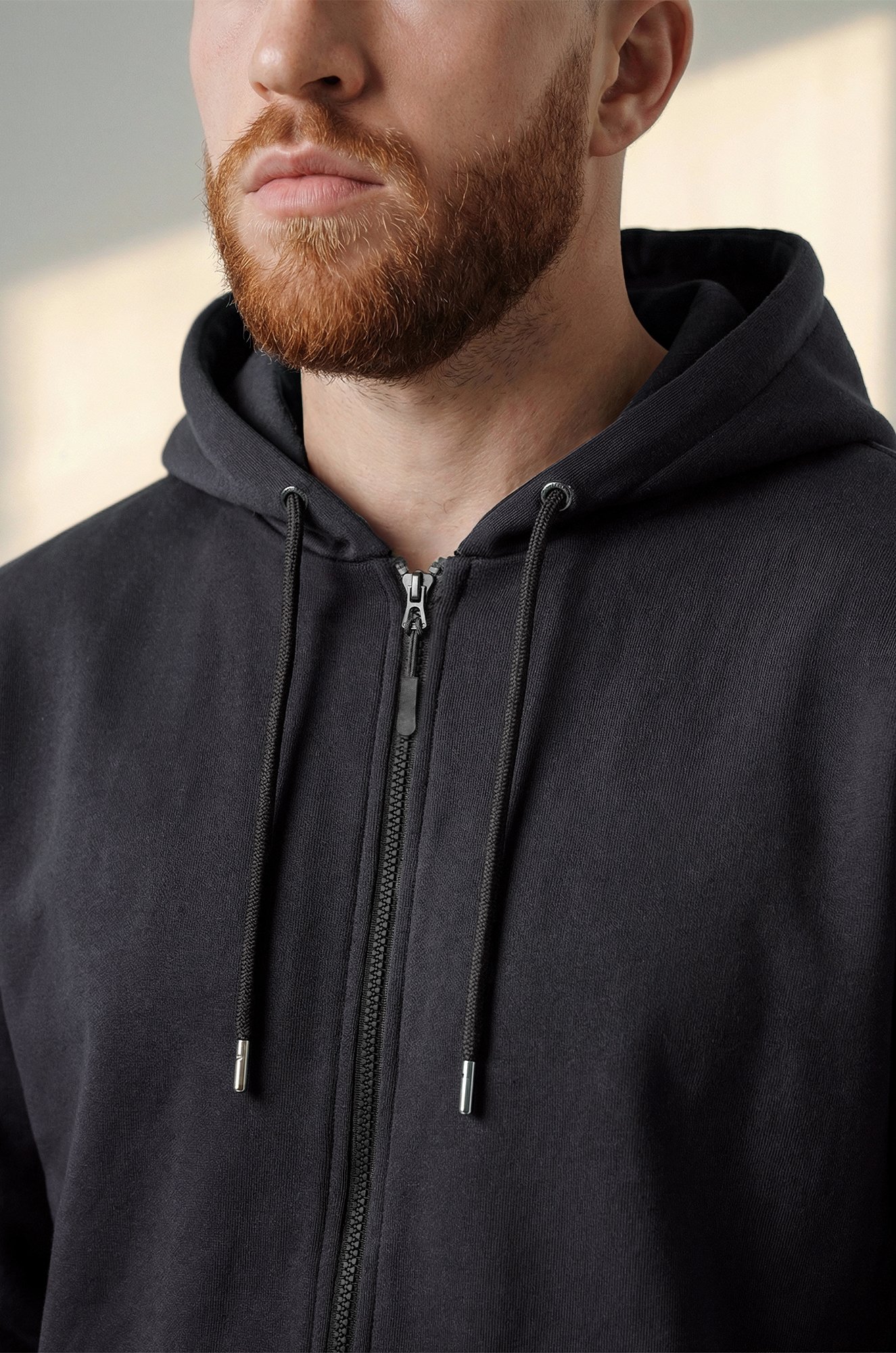 Мужская толстовка на молнии из футера трехнитки Happyfox