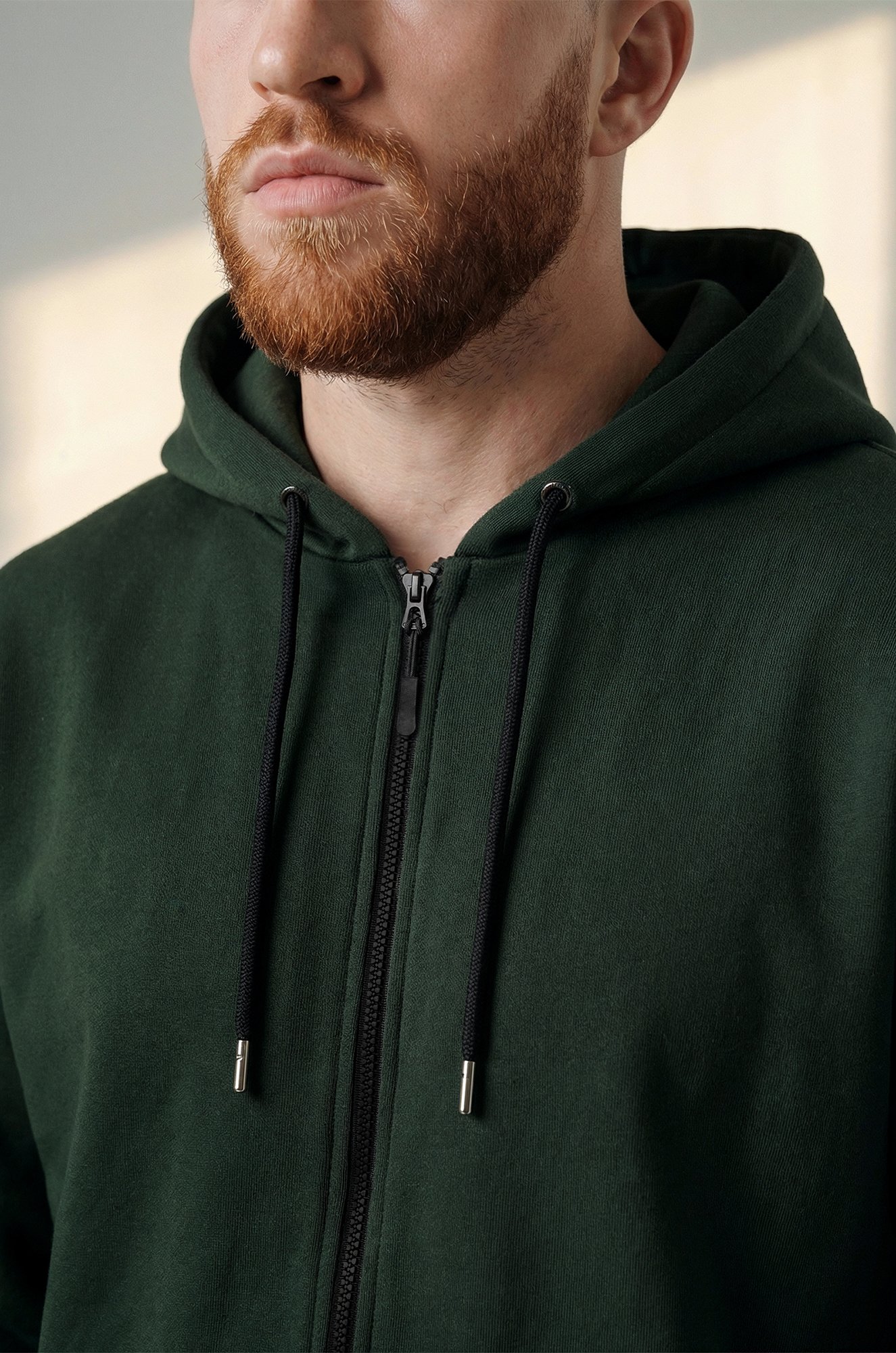 Мужская толстовка на молнии из футера трехнитки Happyfox