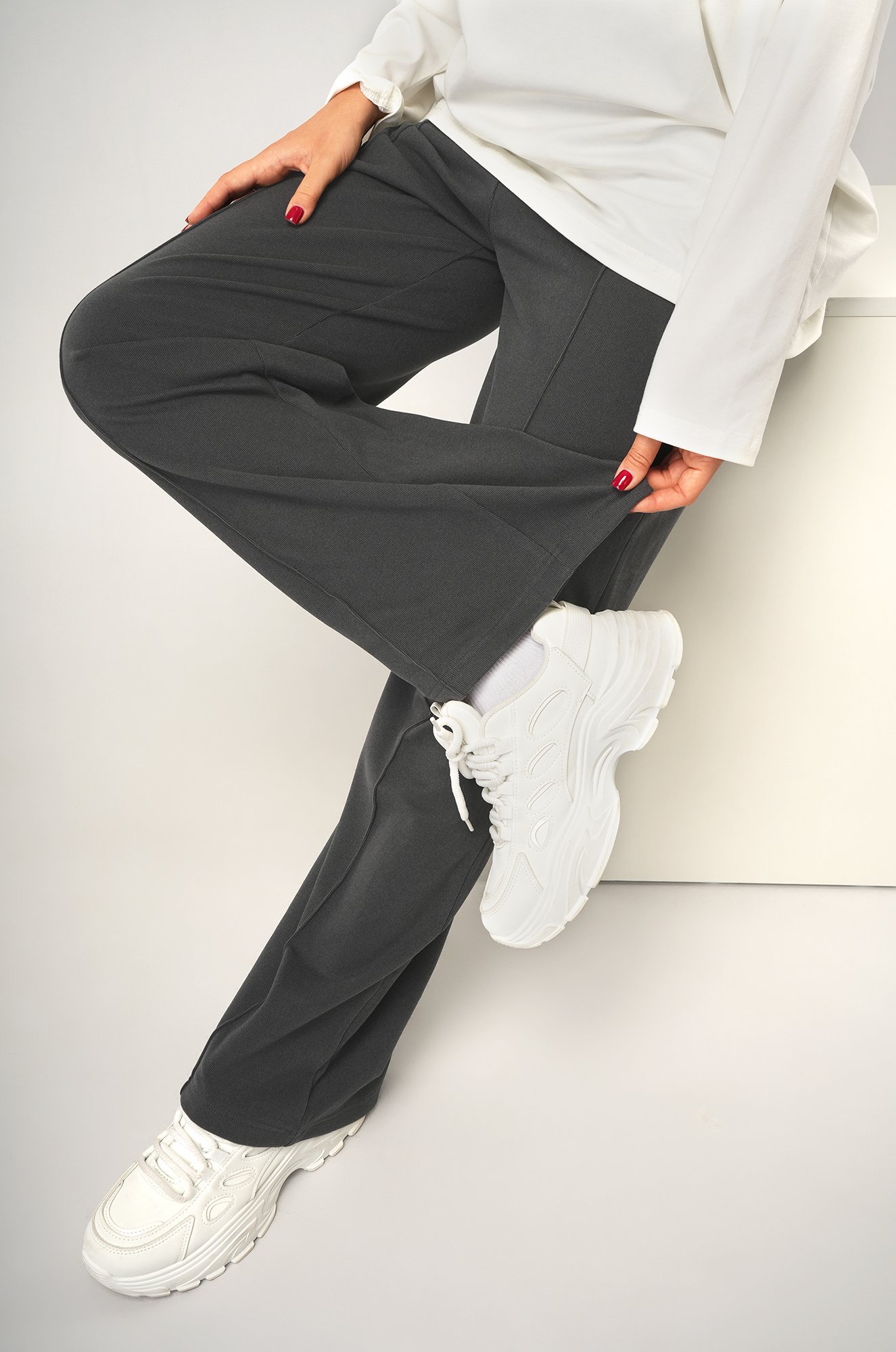 Женские брюки палаццо из кашемира Happyfox