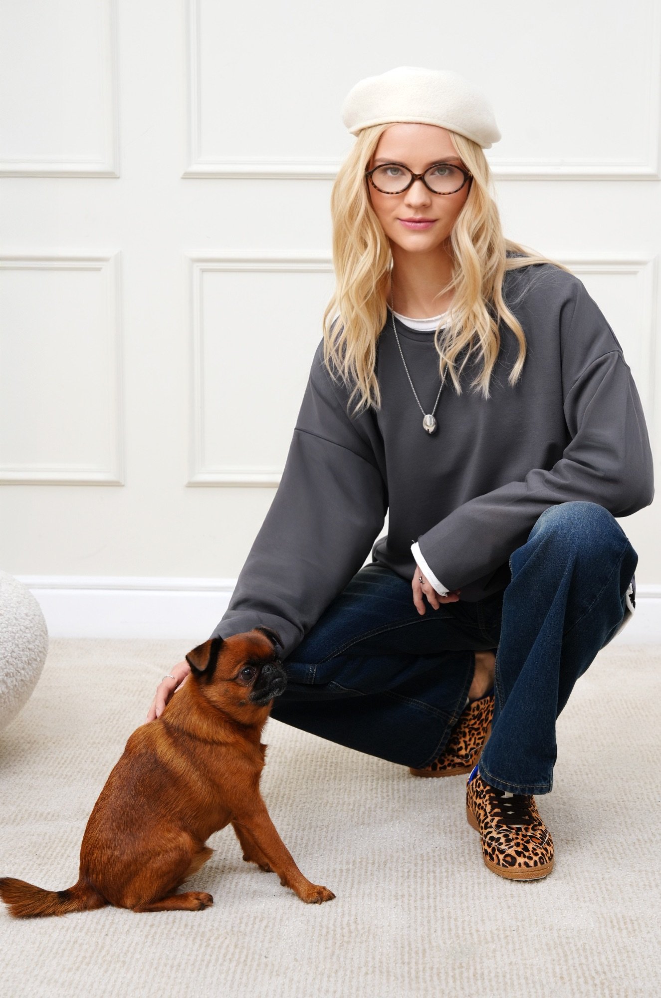 Женский лонгслив оверсайз из футера двухнитки Happyfox