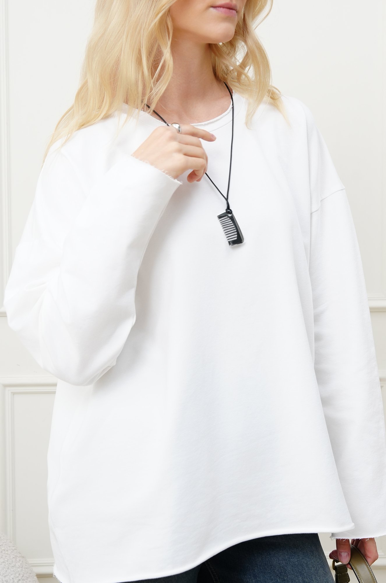 Женский лонгслив оверсайз из футера двухнитки Happyfox