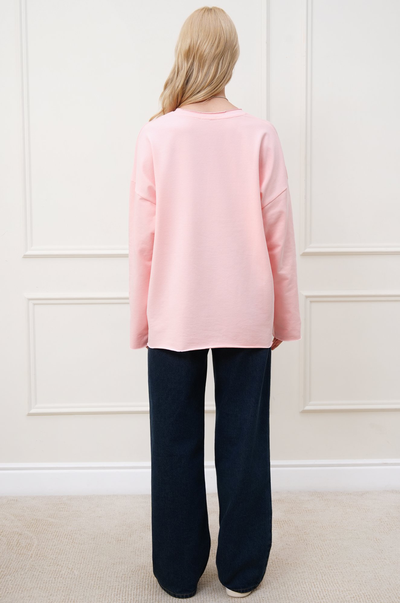 Женский лонгслив оверсайз из футера двухнитки Happyfox