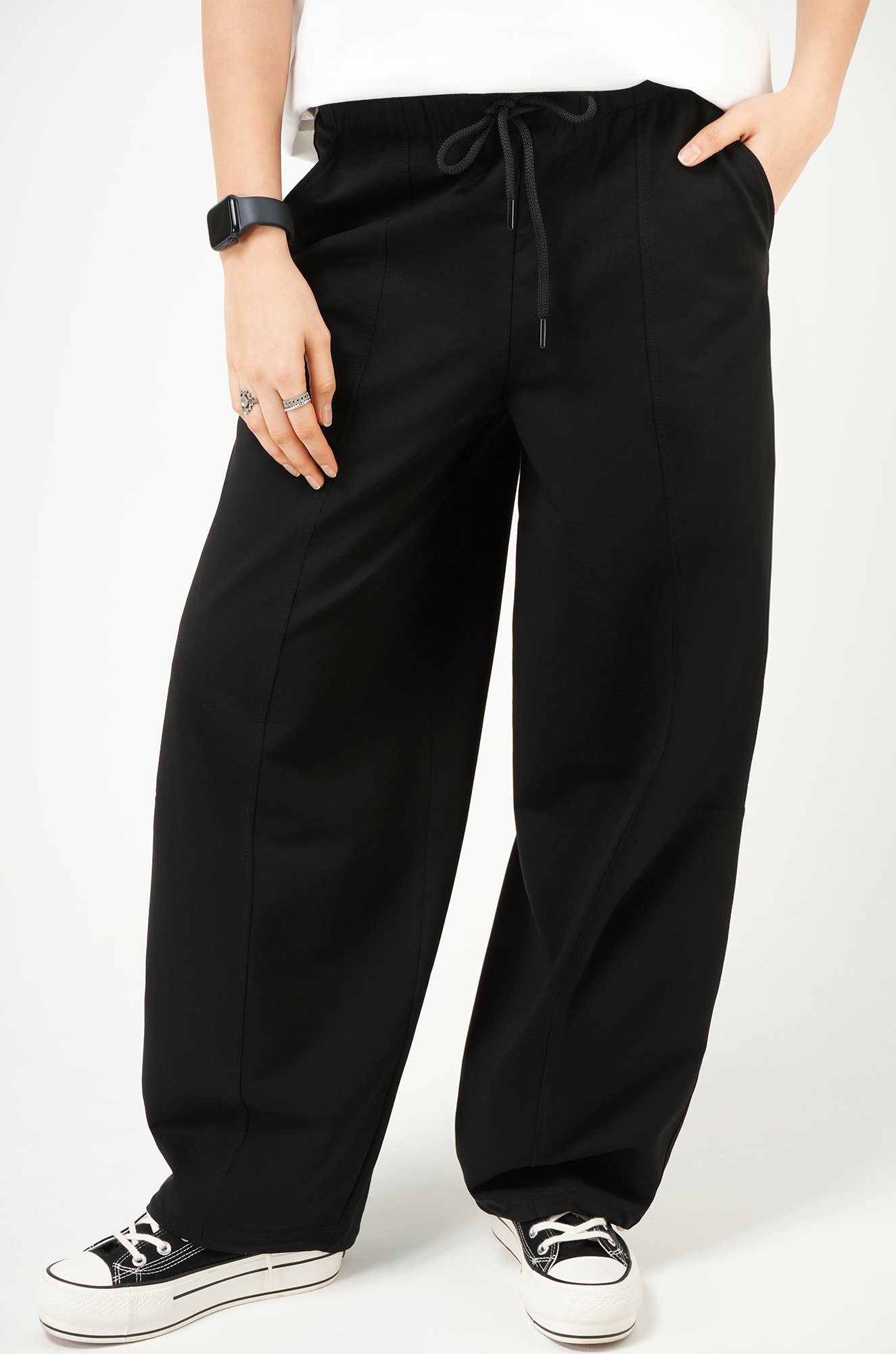 Женские брюки-багги из футера Happyfox