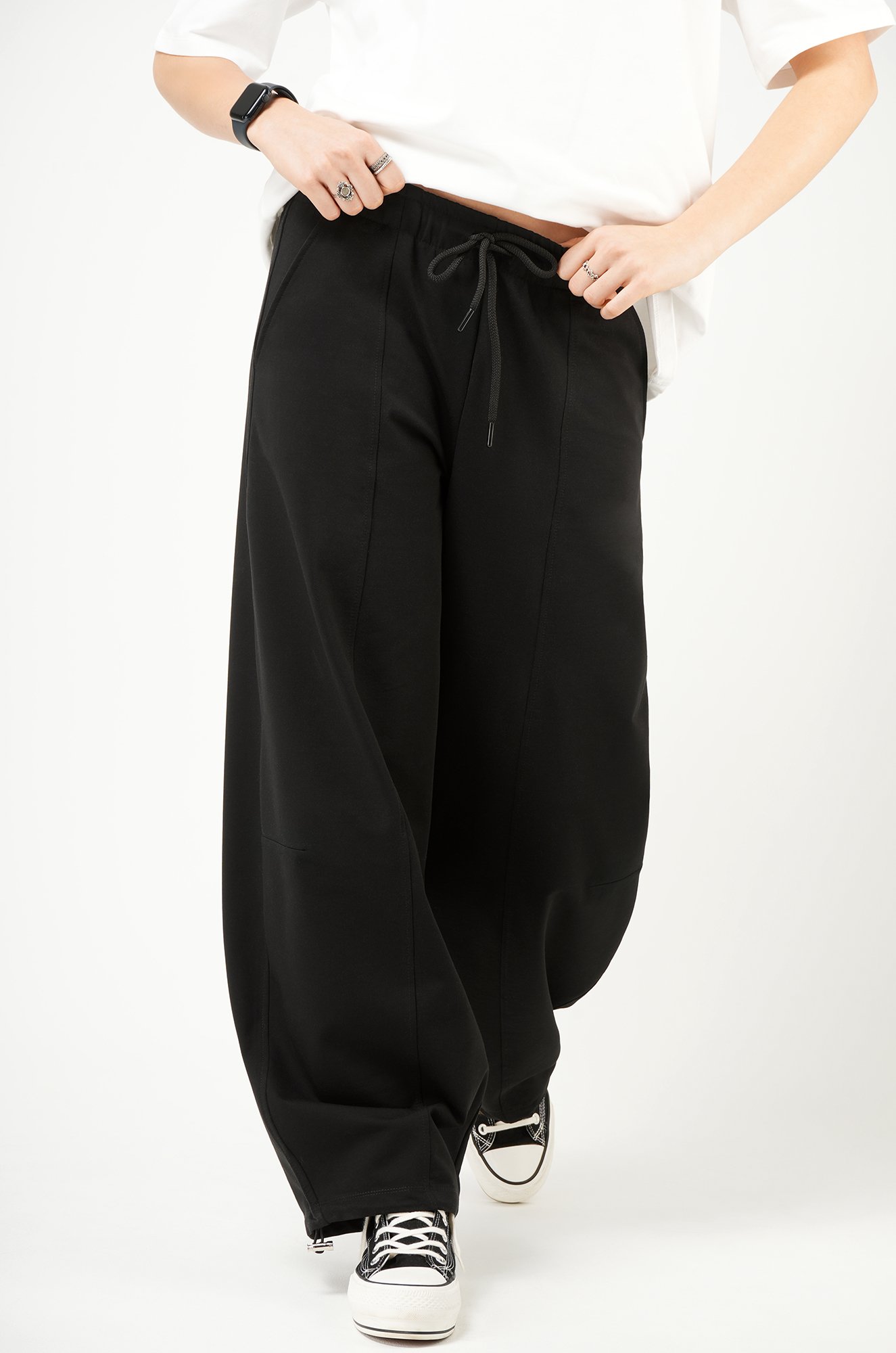 Женские брюки-багги из футера Happyfox