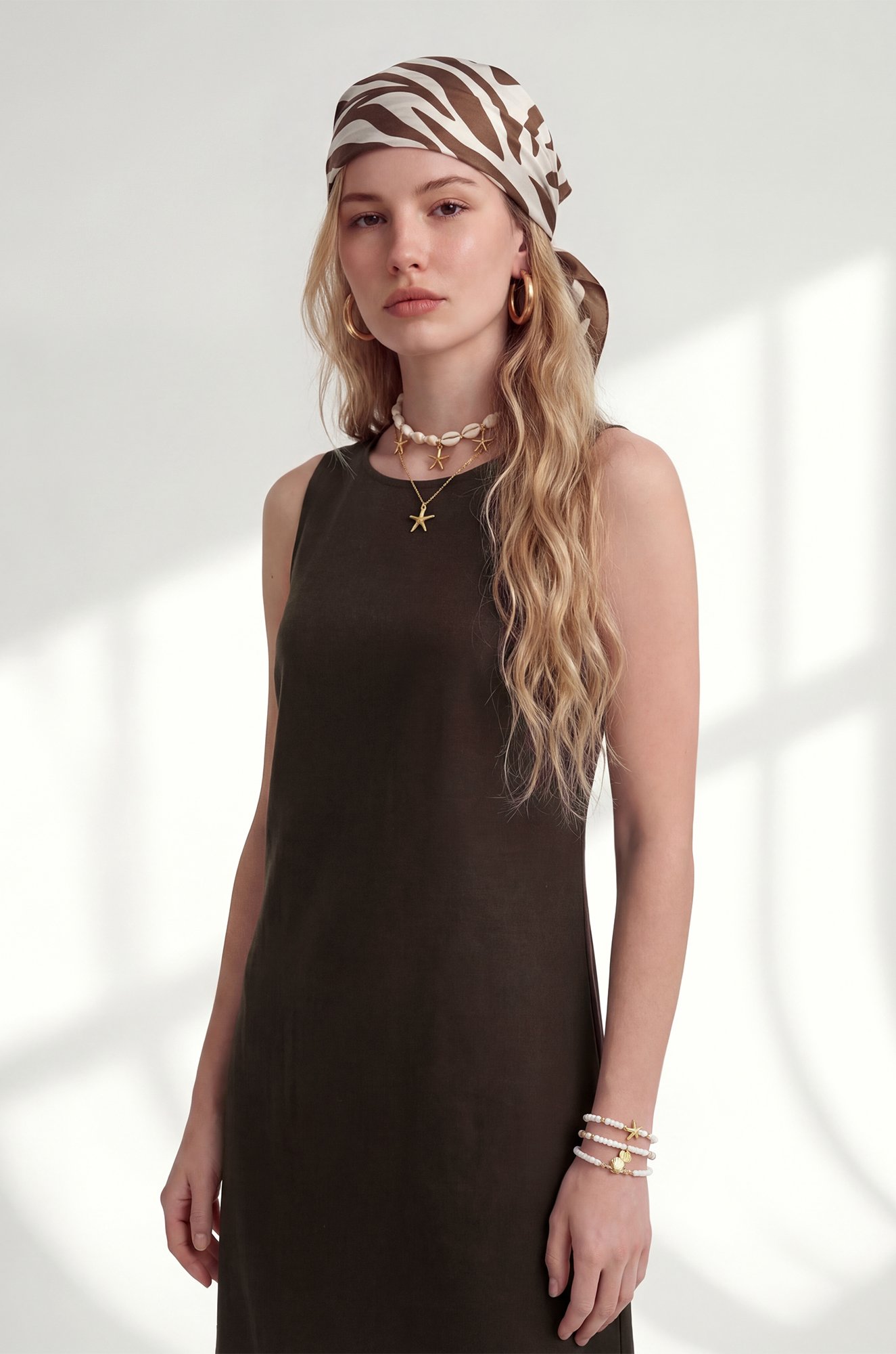 Женское льняное платье Happyfox