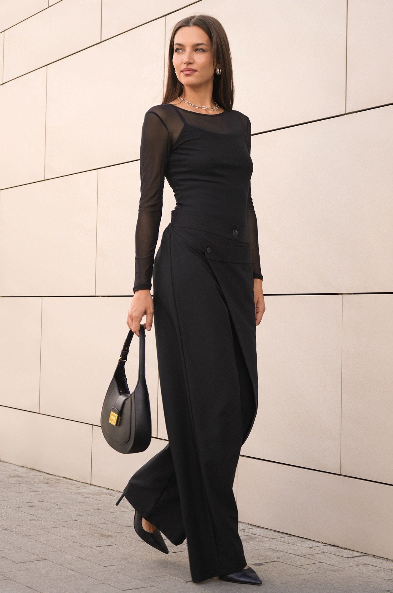 Женские асимметричные брюки с запахом Happyfox