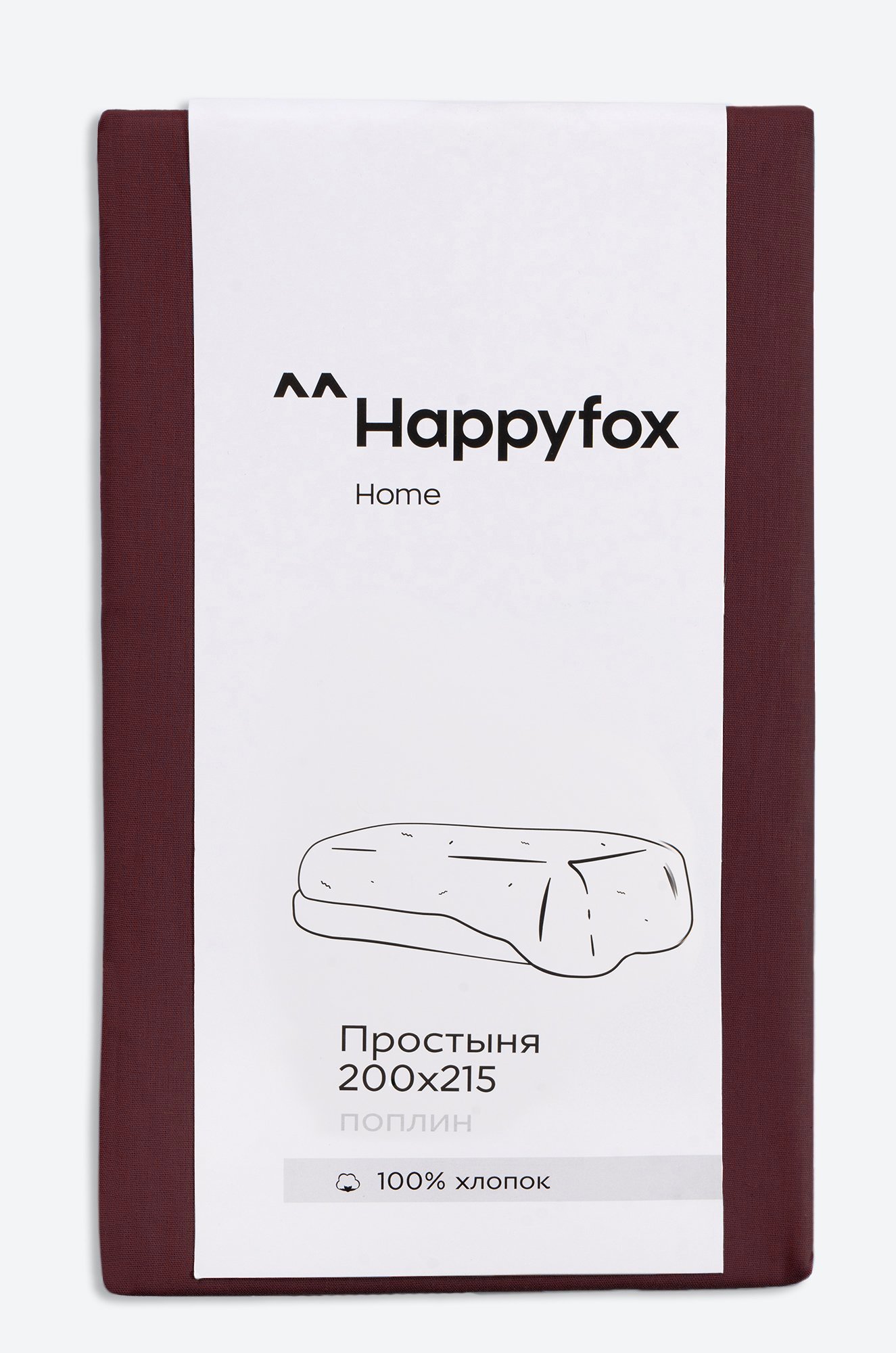 Простыня из поплина 200X215 Happy Fox Home