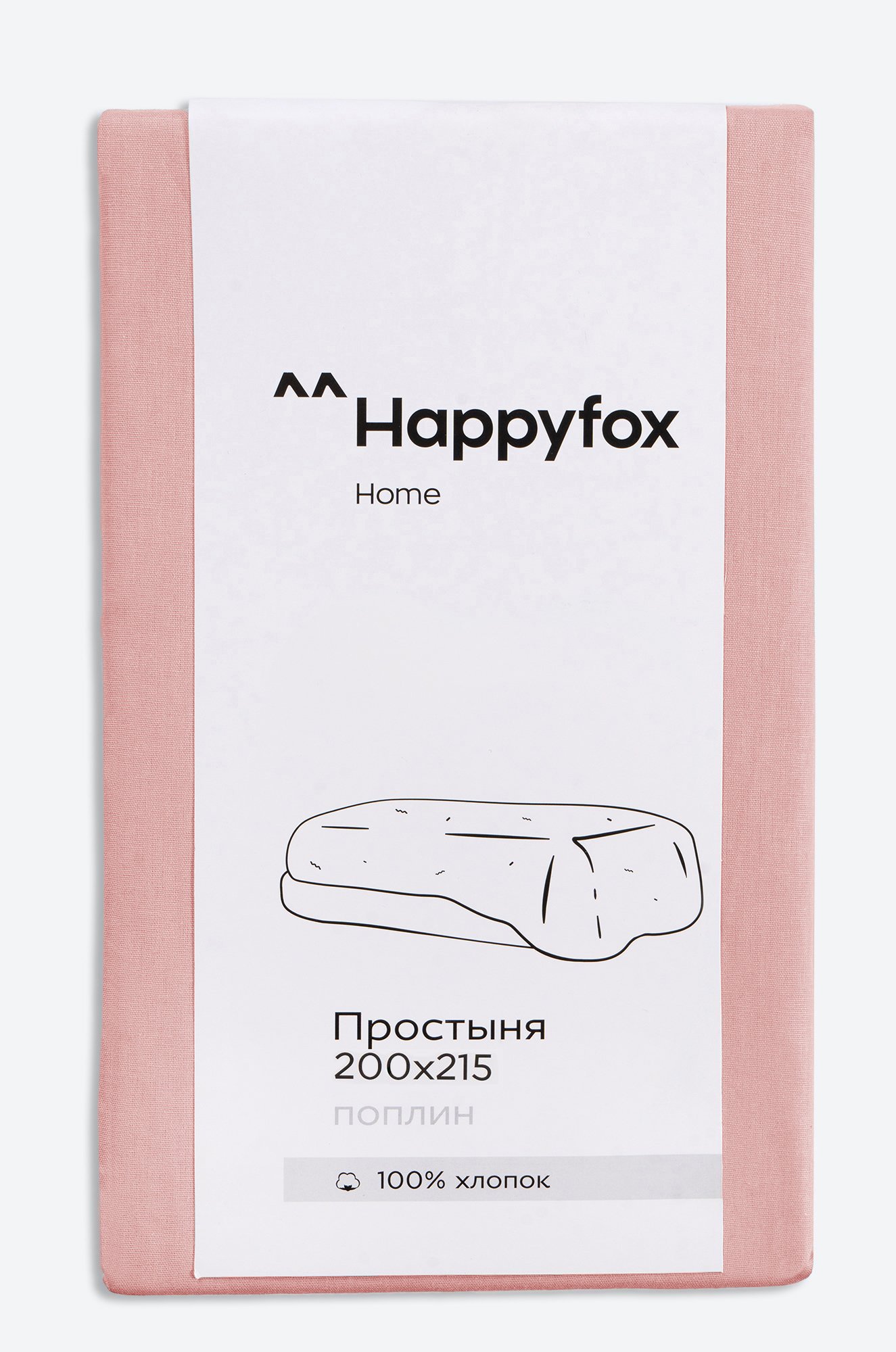 Простыня из поплина 200X215 Happy Fox Home