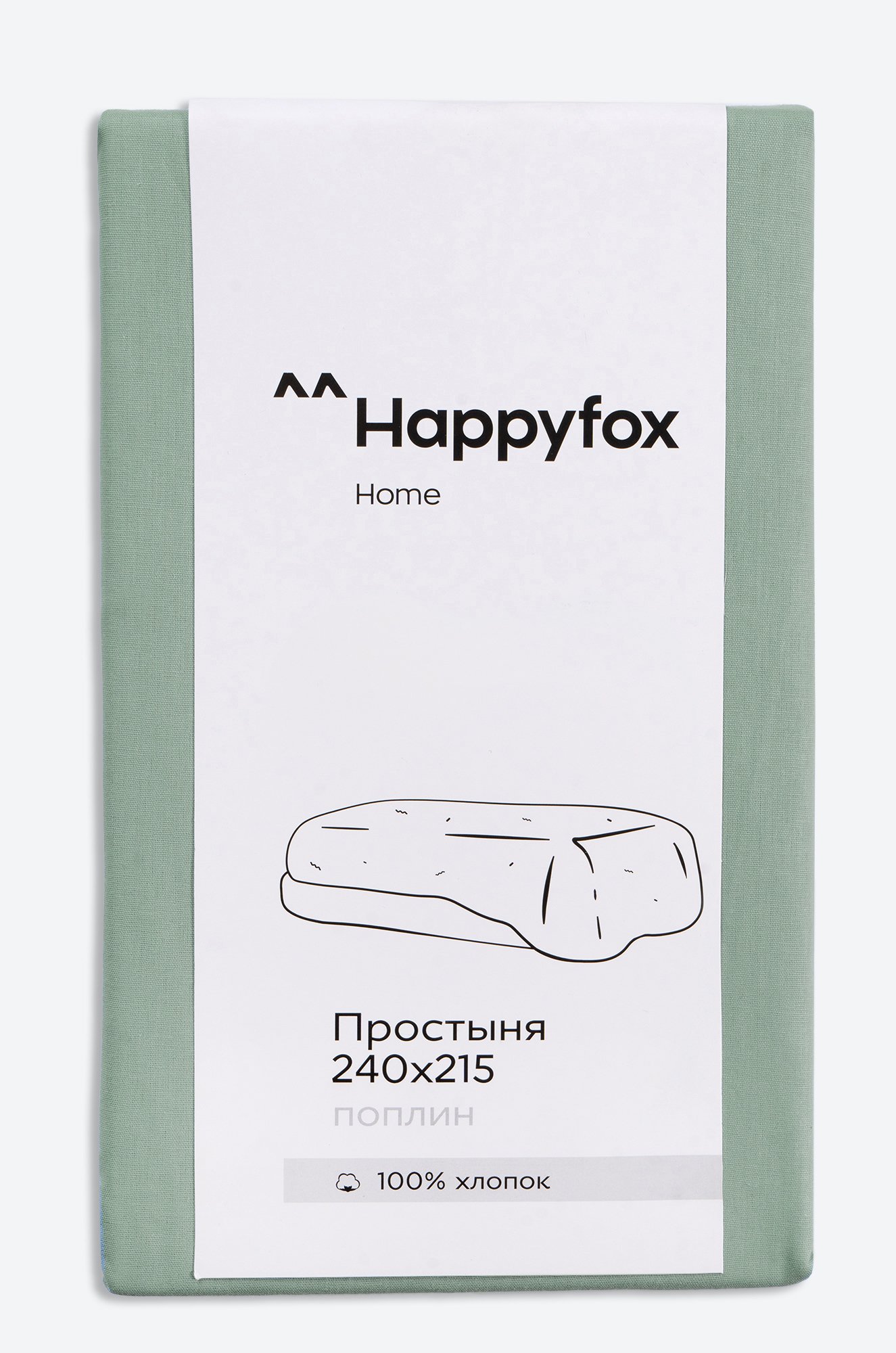 Простыня из поплина 240X215 Happy Fox Home