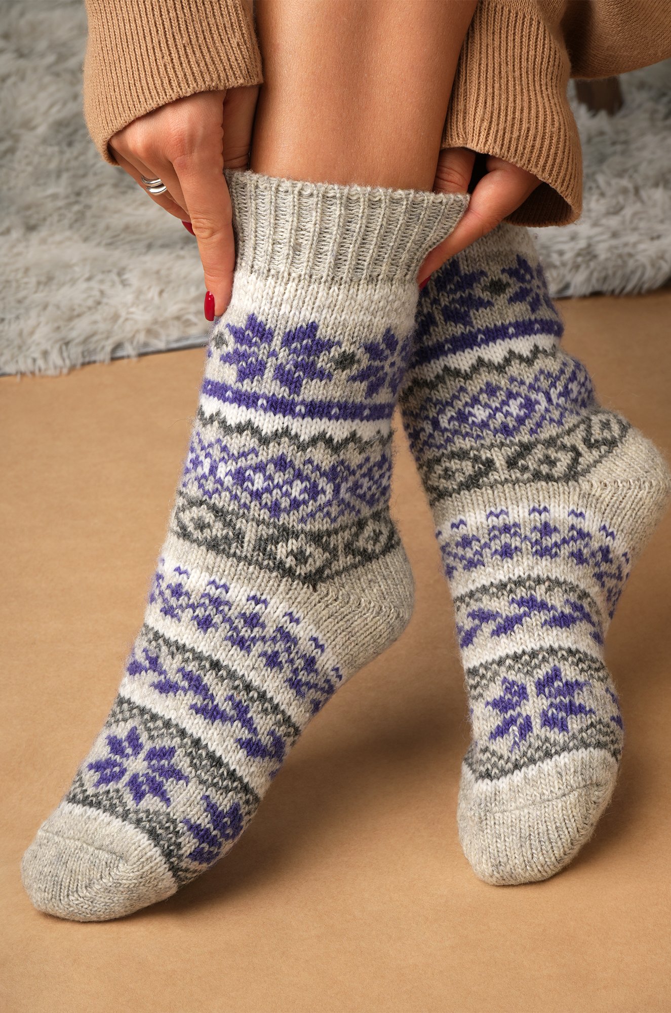 Женские шерстяные носки Happyfox