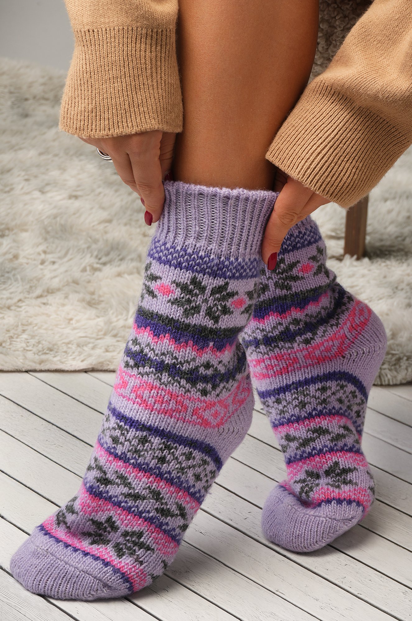 Женские шерстяные носки Happyfox