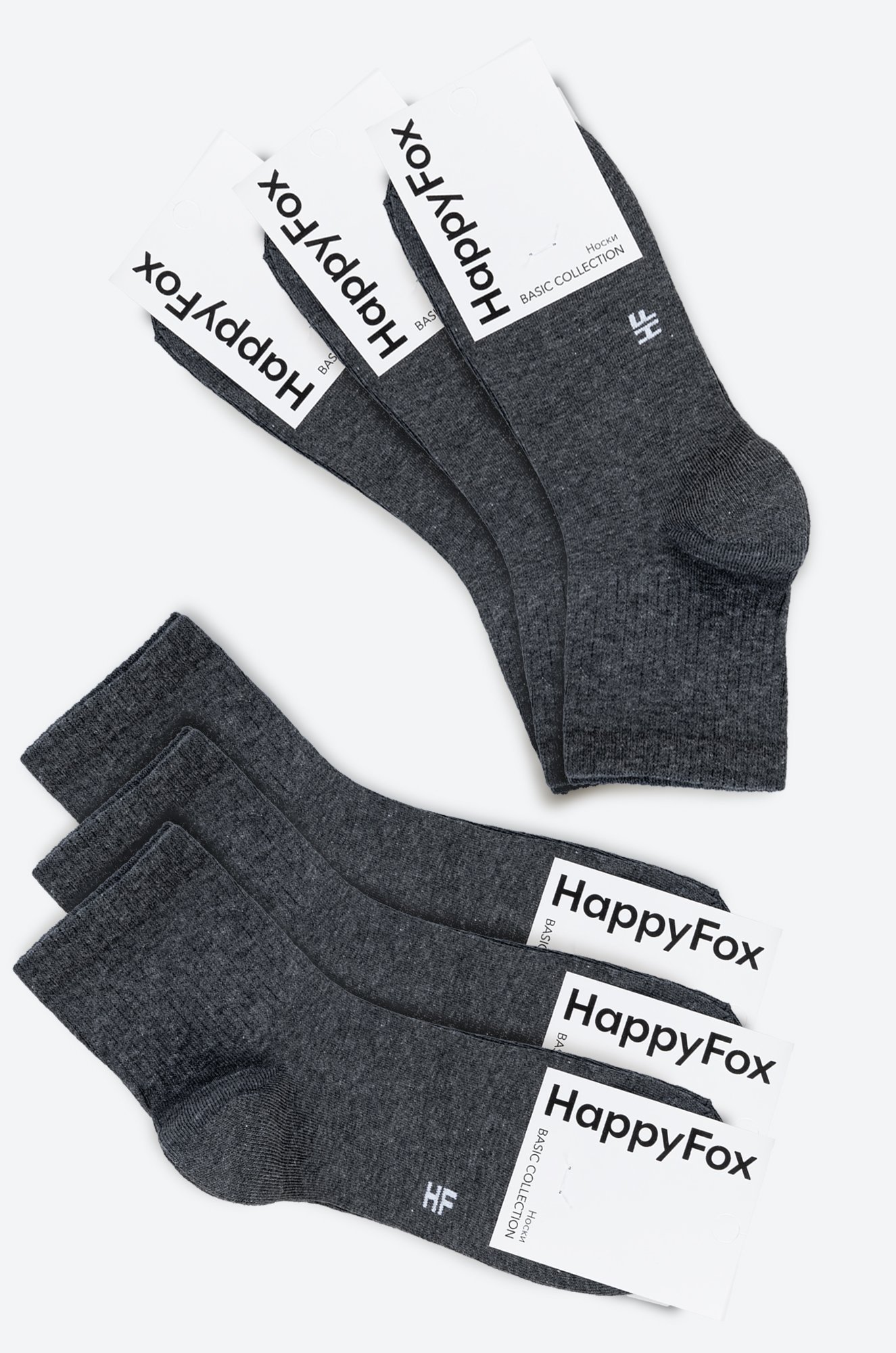 6 пар спортивных носков с резинкой Happy Fox
