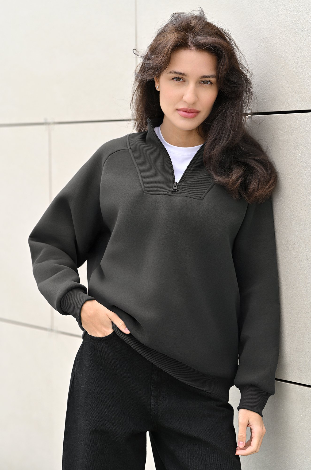 Женская толстовка из футера с начесом Happyfox