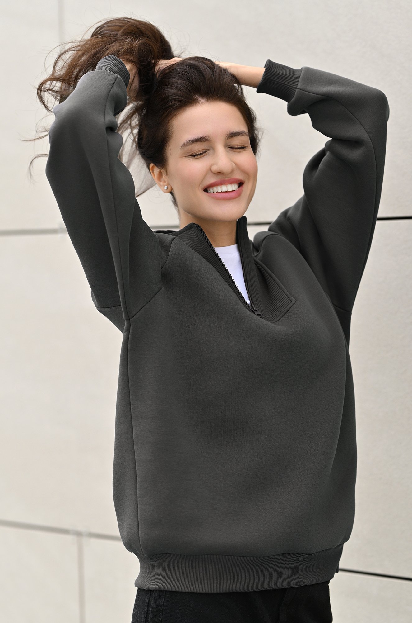 Женская толстовка из футера с начесом Happyfox