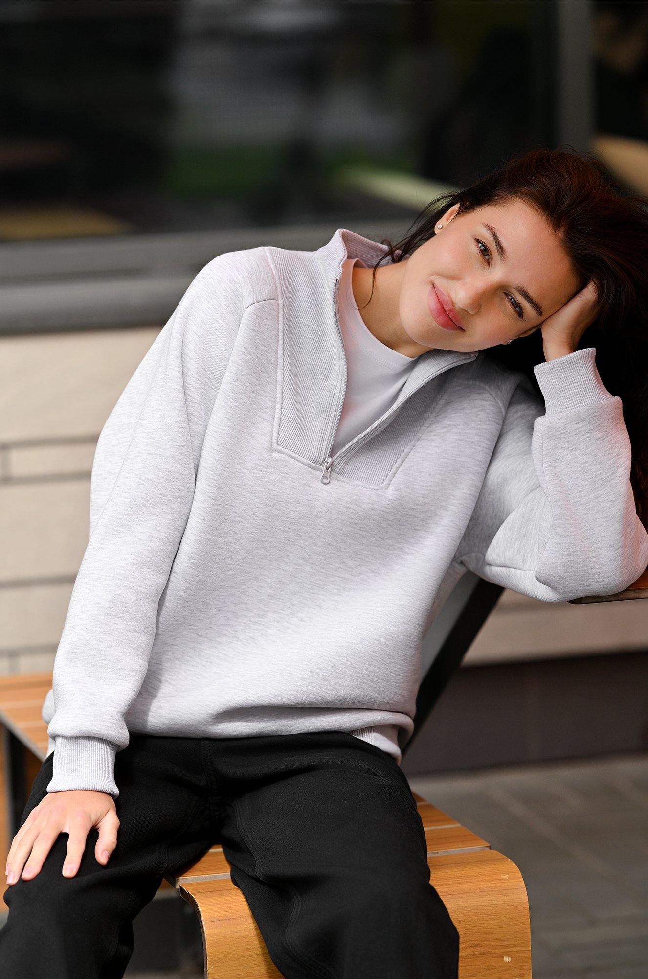 Женская толстовка из футера с начесом Happyfox