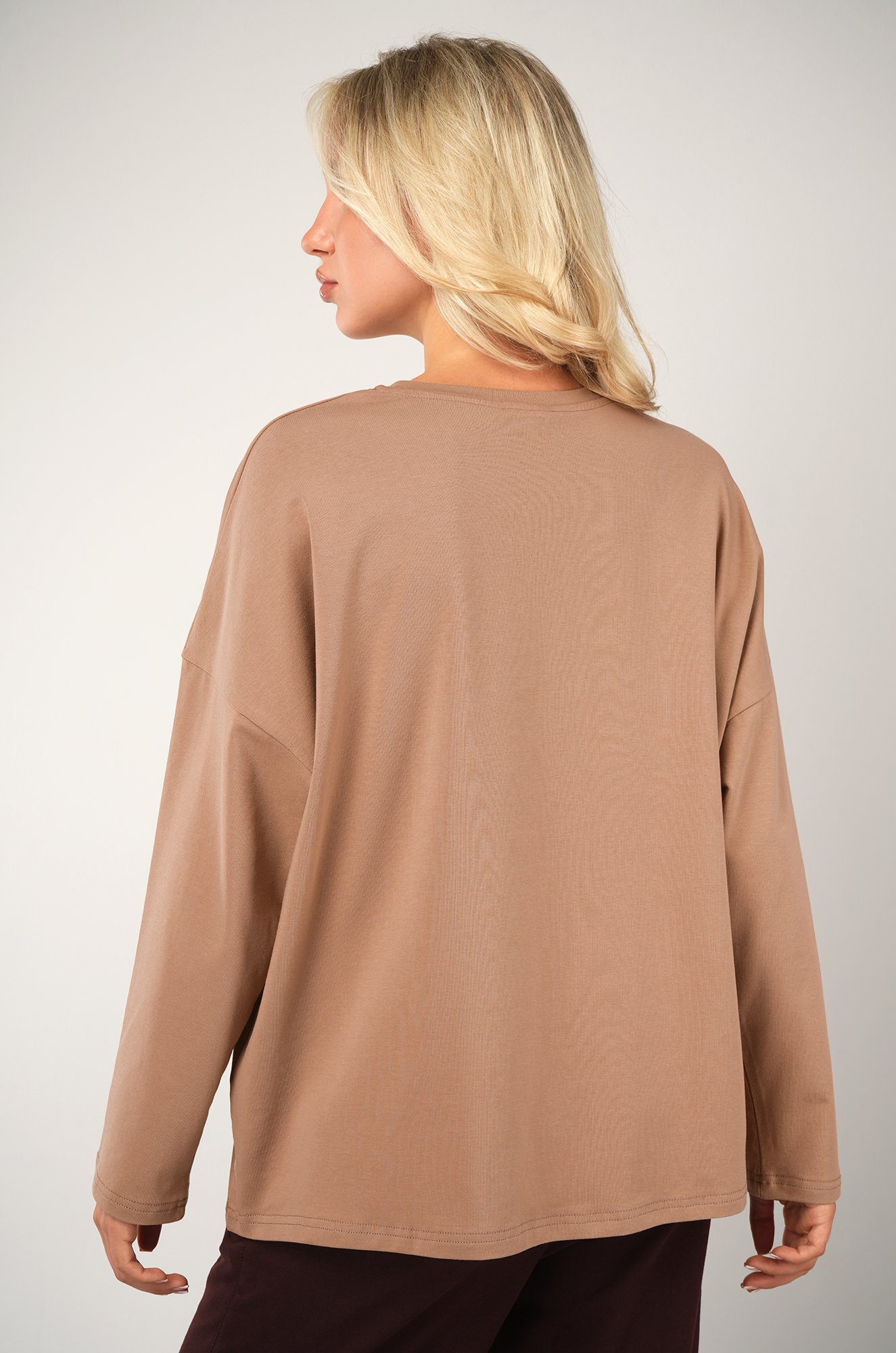 Женский лонгслив оверсайз Happyfox