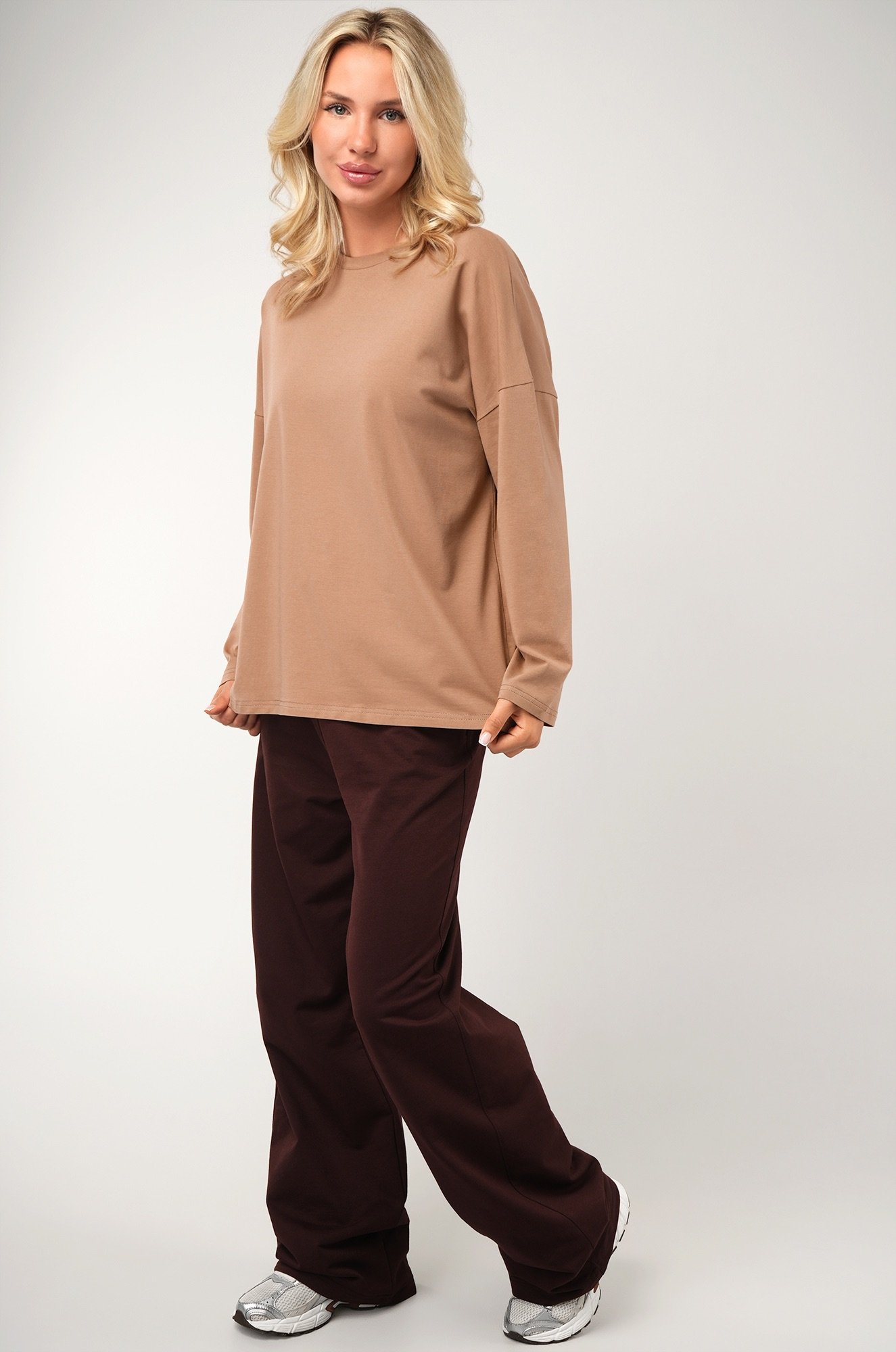 Женский лонгслив оверсайз Happyfox