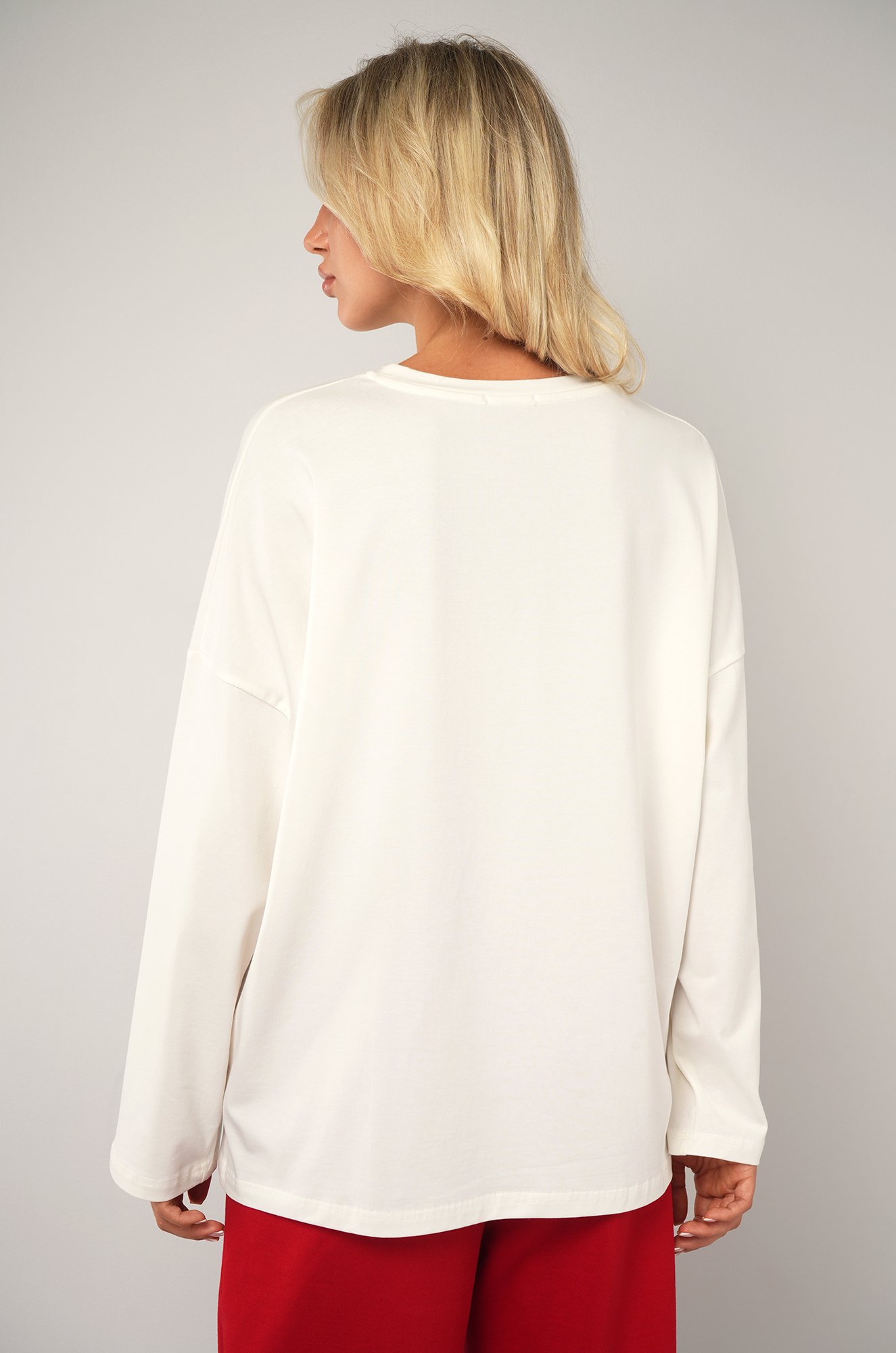 Женский лонгслив оверсайз Happyfox