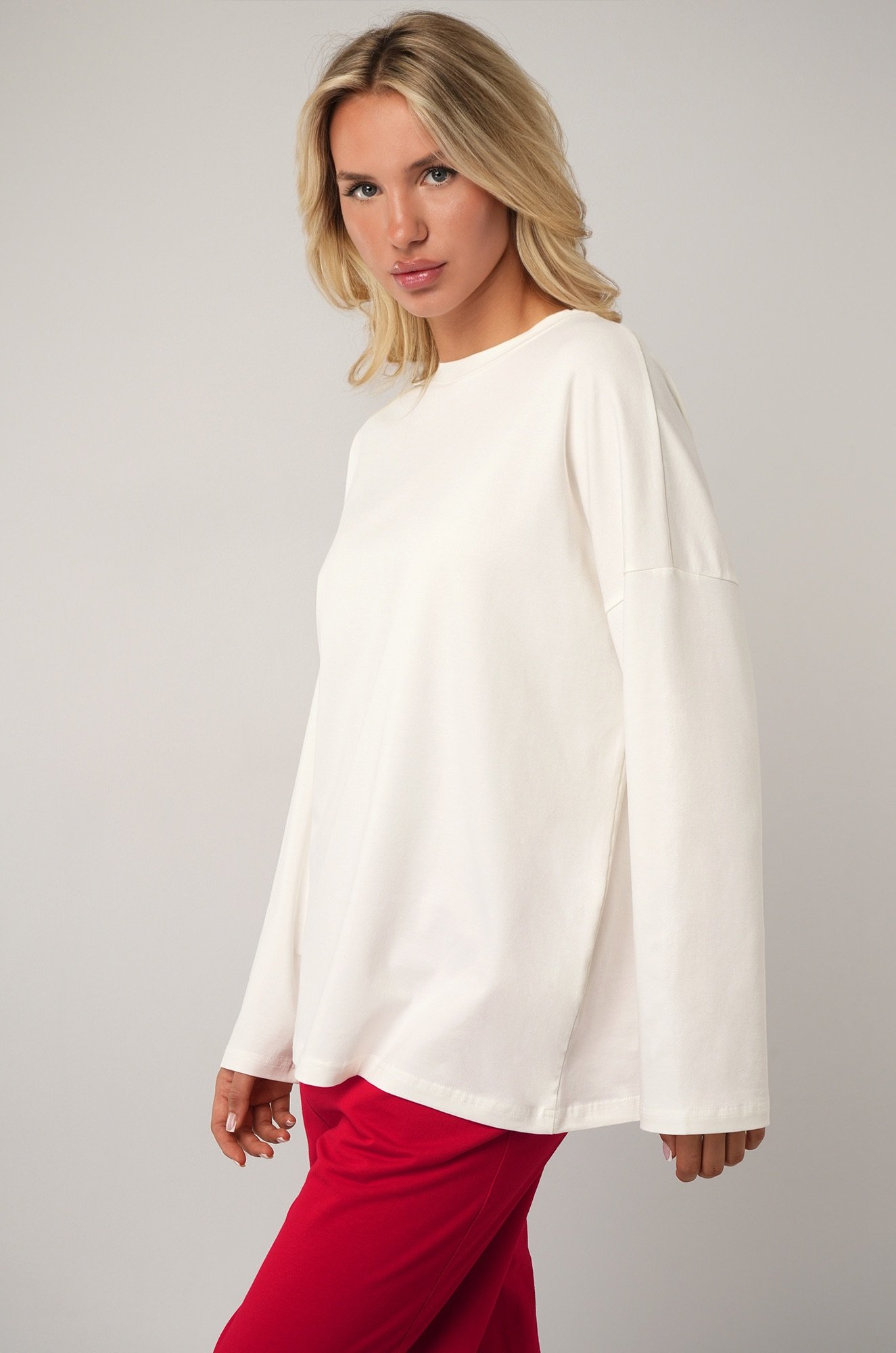 Женский лонгслив оверсайз Happyfox