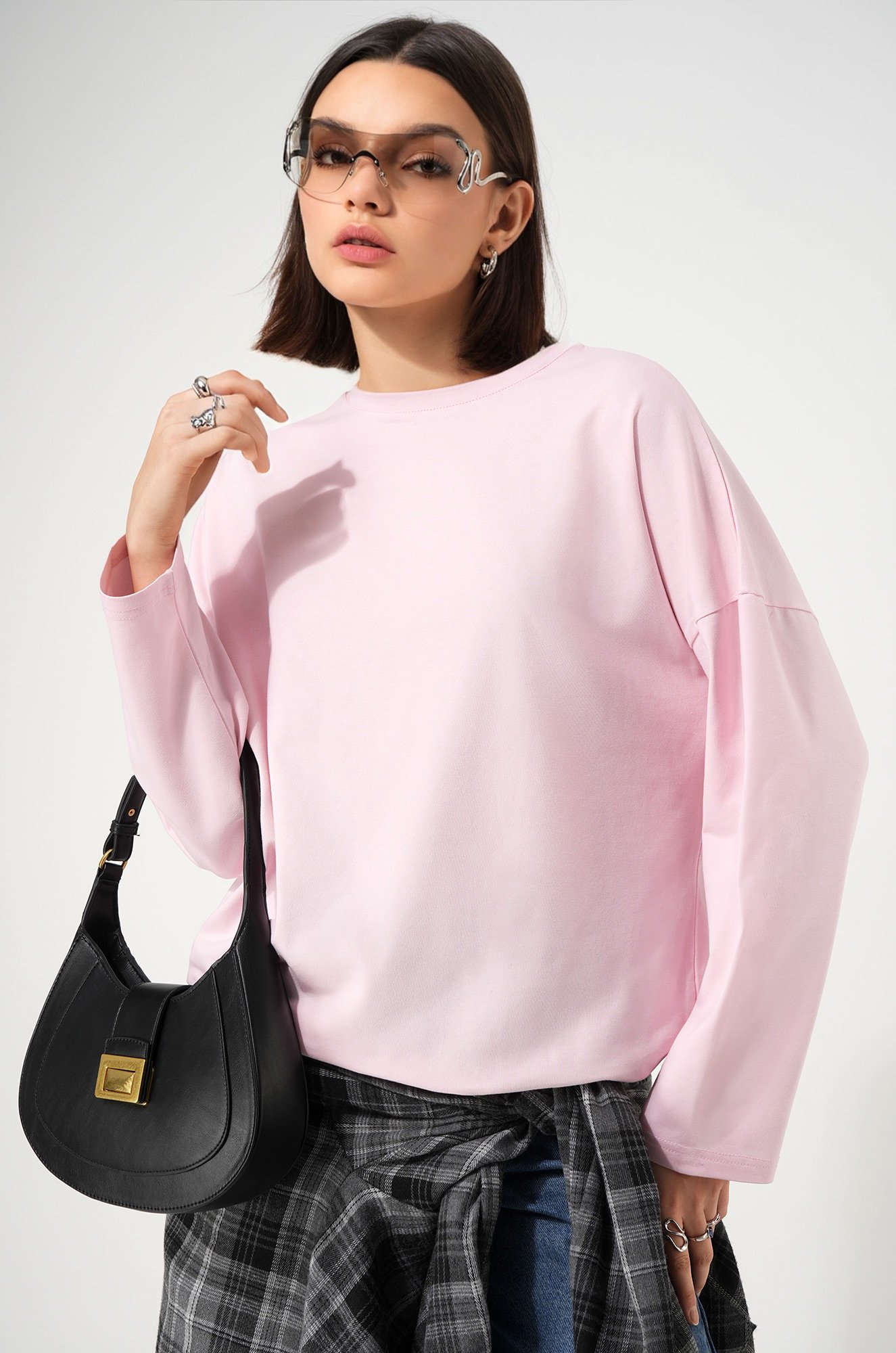 Женский лонгслив оверсайз Happyfox