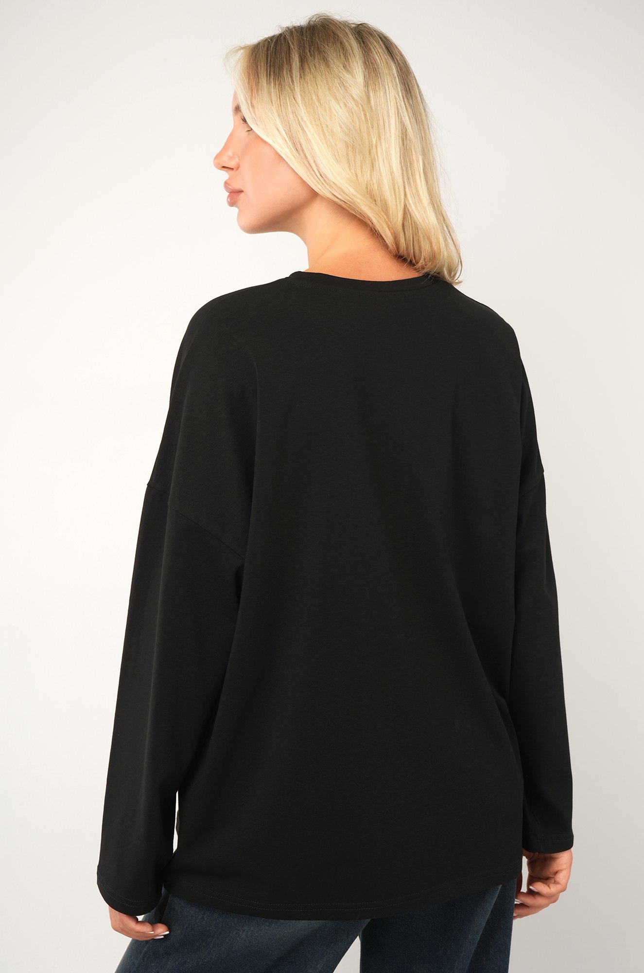 Женский лонгслив оверсайз Happyfox