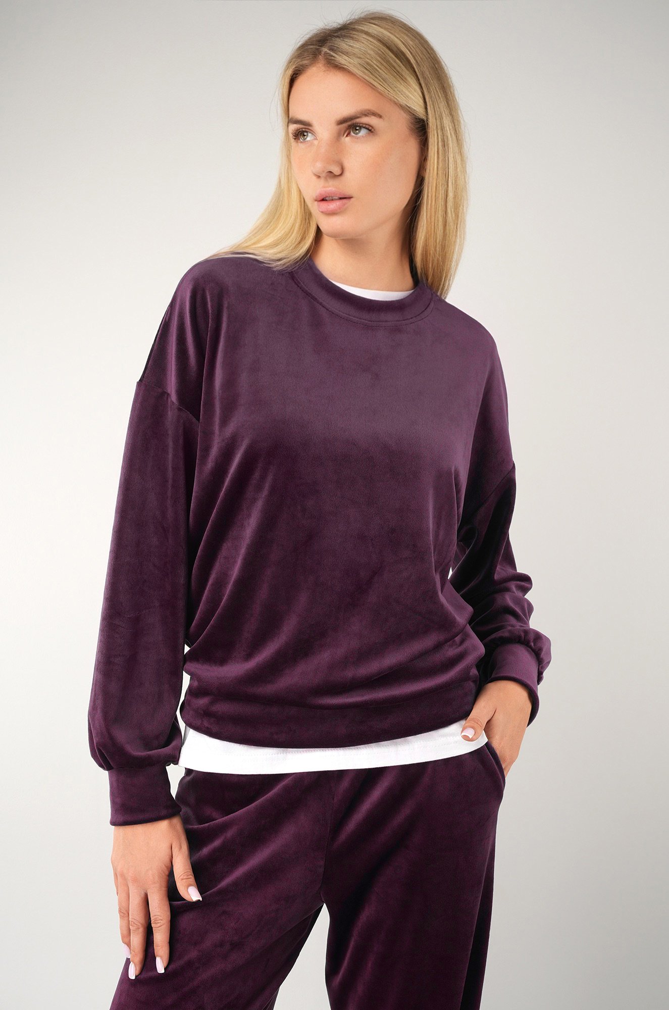 Женский велюровый костюм оверсайз Happyfox