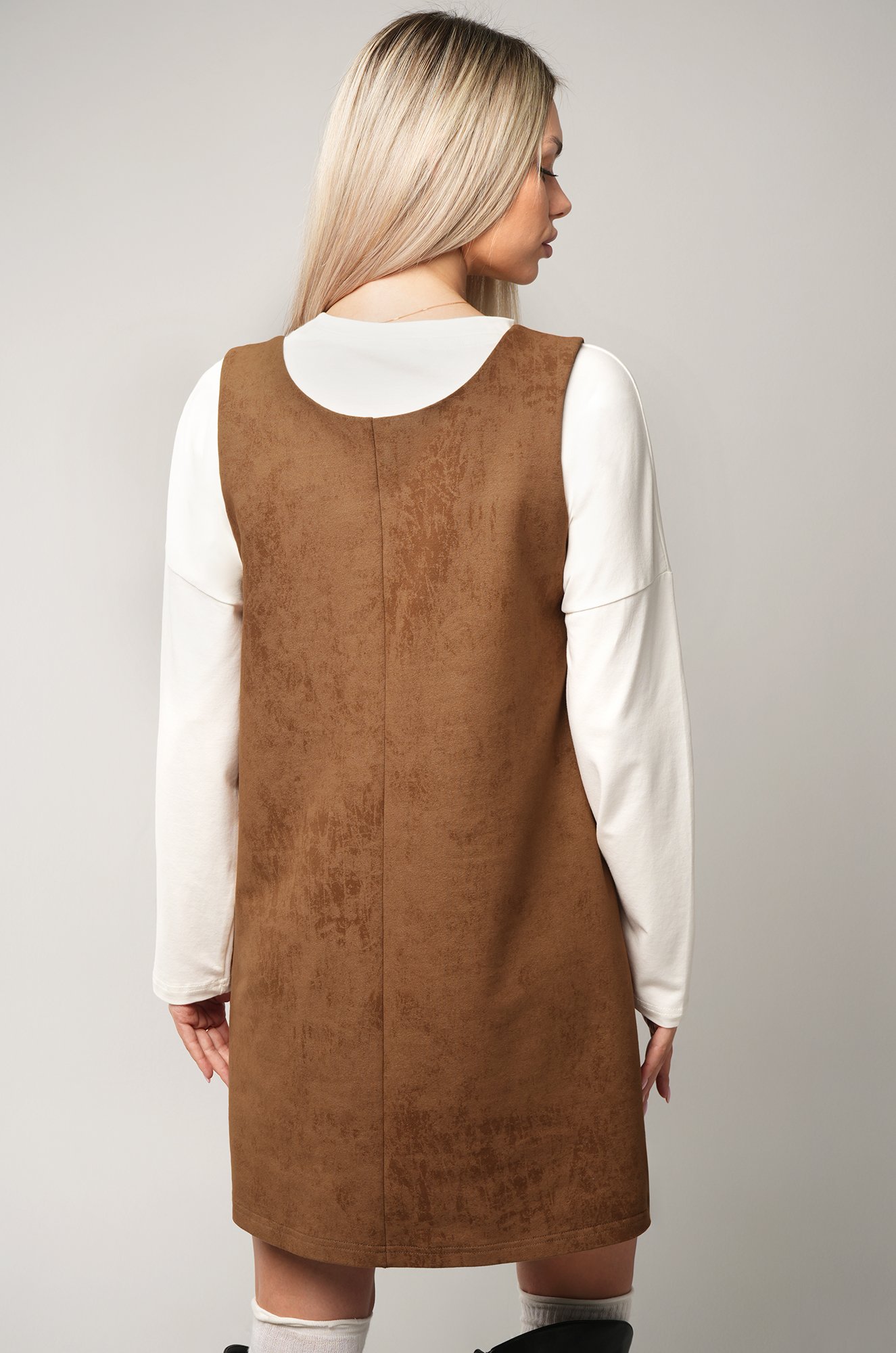 Женское офисное платье - сарафан Happyfox